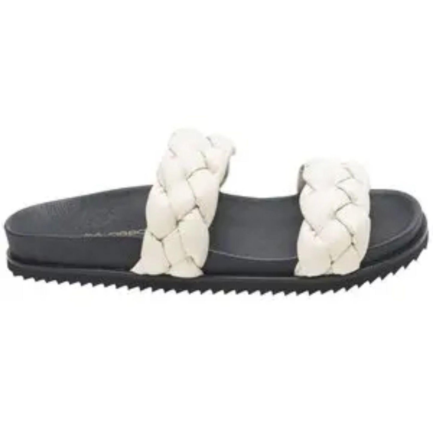 Andre Assous Milly Sandal Women's 8 Slip On Braided Ivory