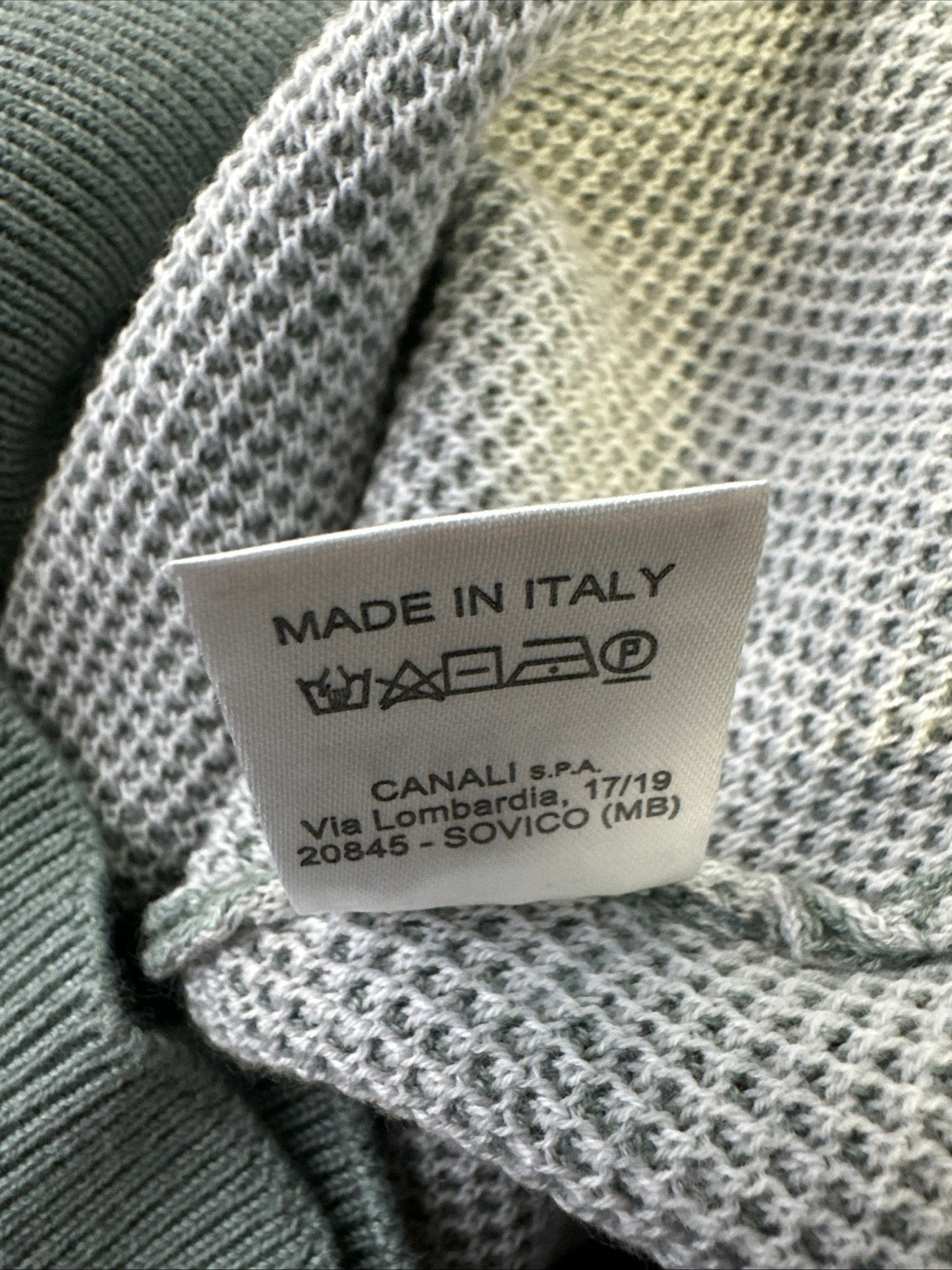 I'm sorry, I've been purchased. Looking for Canali? Let us know. Canali Melange Sweater Men's IT 52 US Large Light Green Textured Crewneck