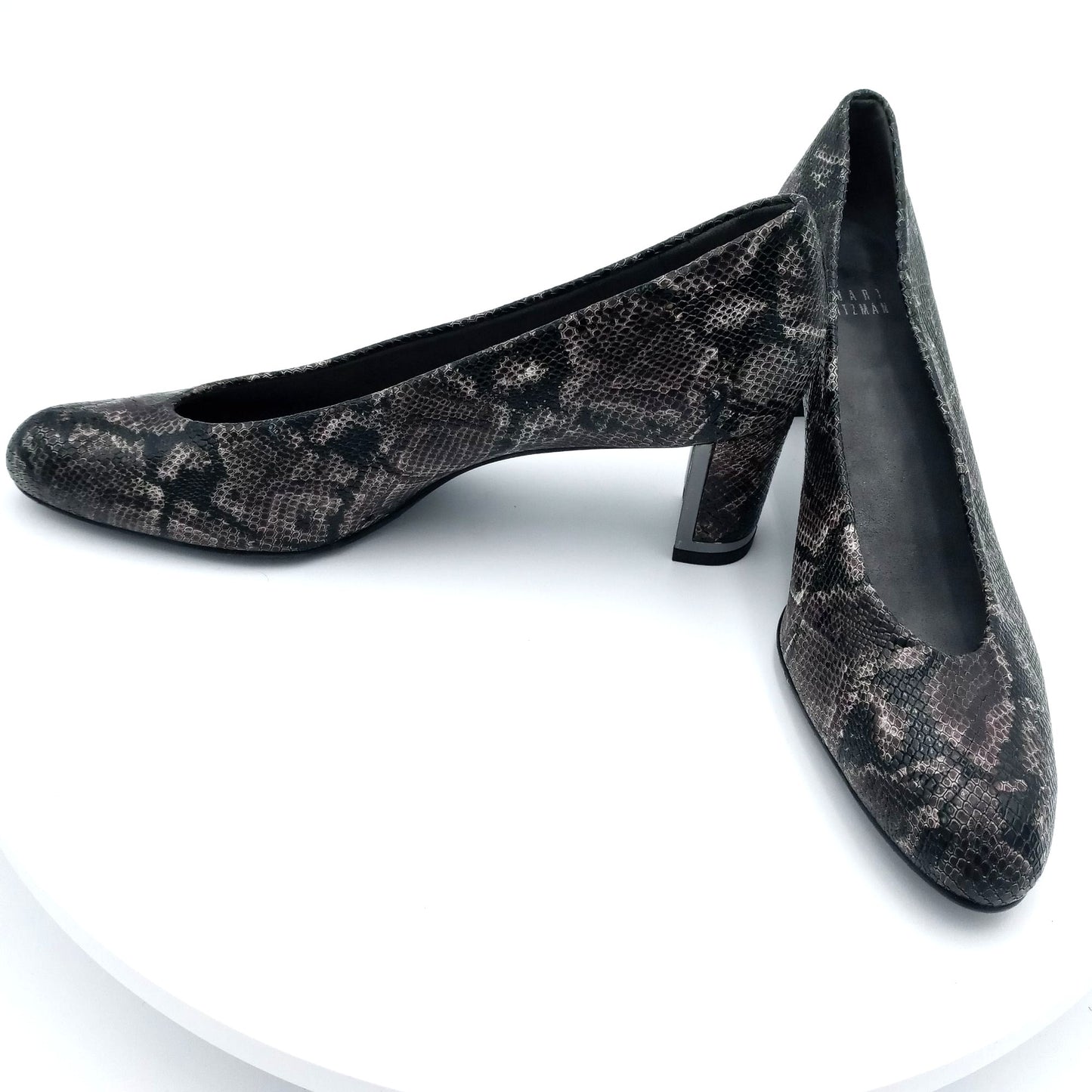 Stuart Weitzman Leather Snake Print Leather Pumps Women's Size 8 Narrow