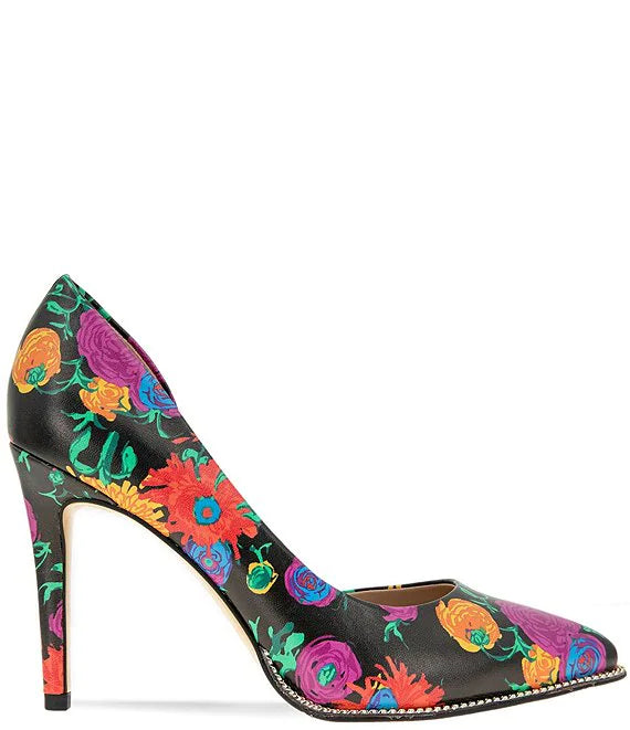 BCBGeneration Harnoy Floral Print d'Orsay Pumps Women's Sz. 9.5