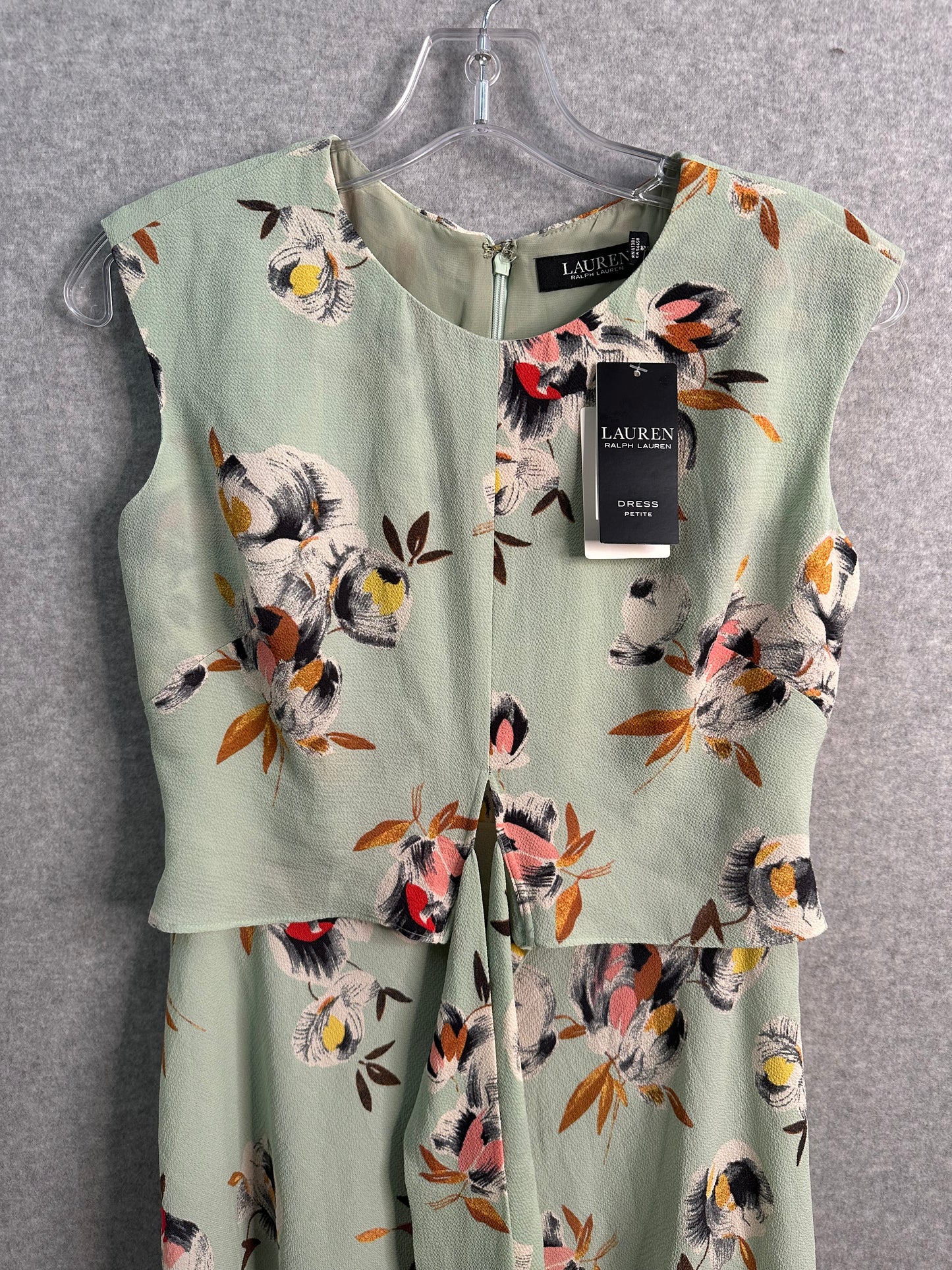 Lauren Ralph Lauren Floral Bubble Crepe A-Line Dress Size 4 Petite