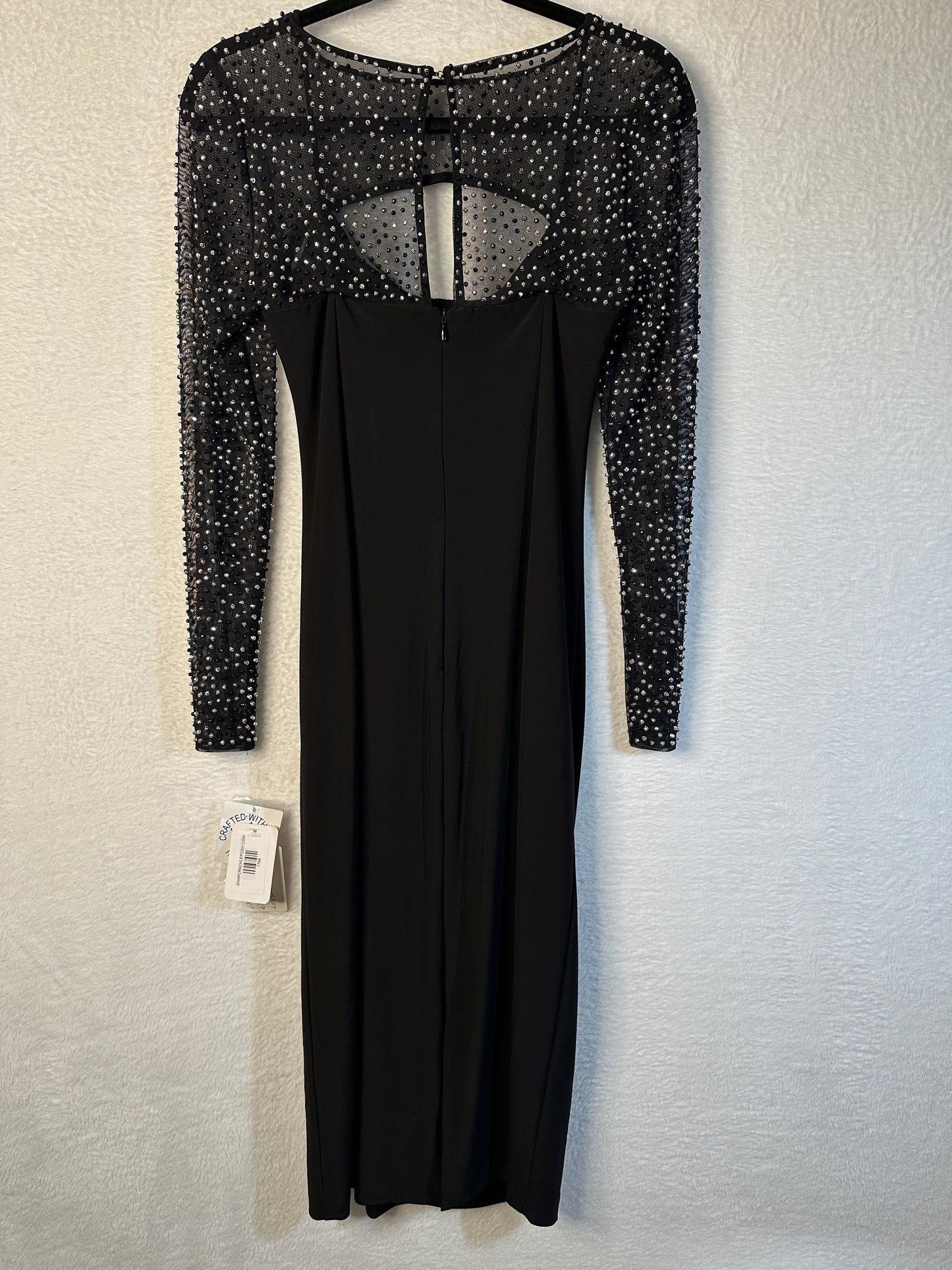 Betsy & Adam Embellished Cutout Dress Jersey Knit Women's Size 6