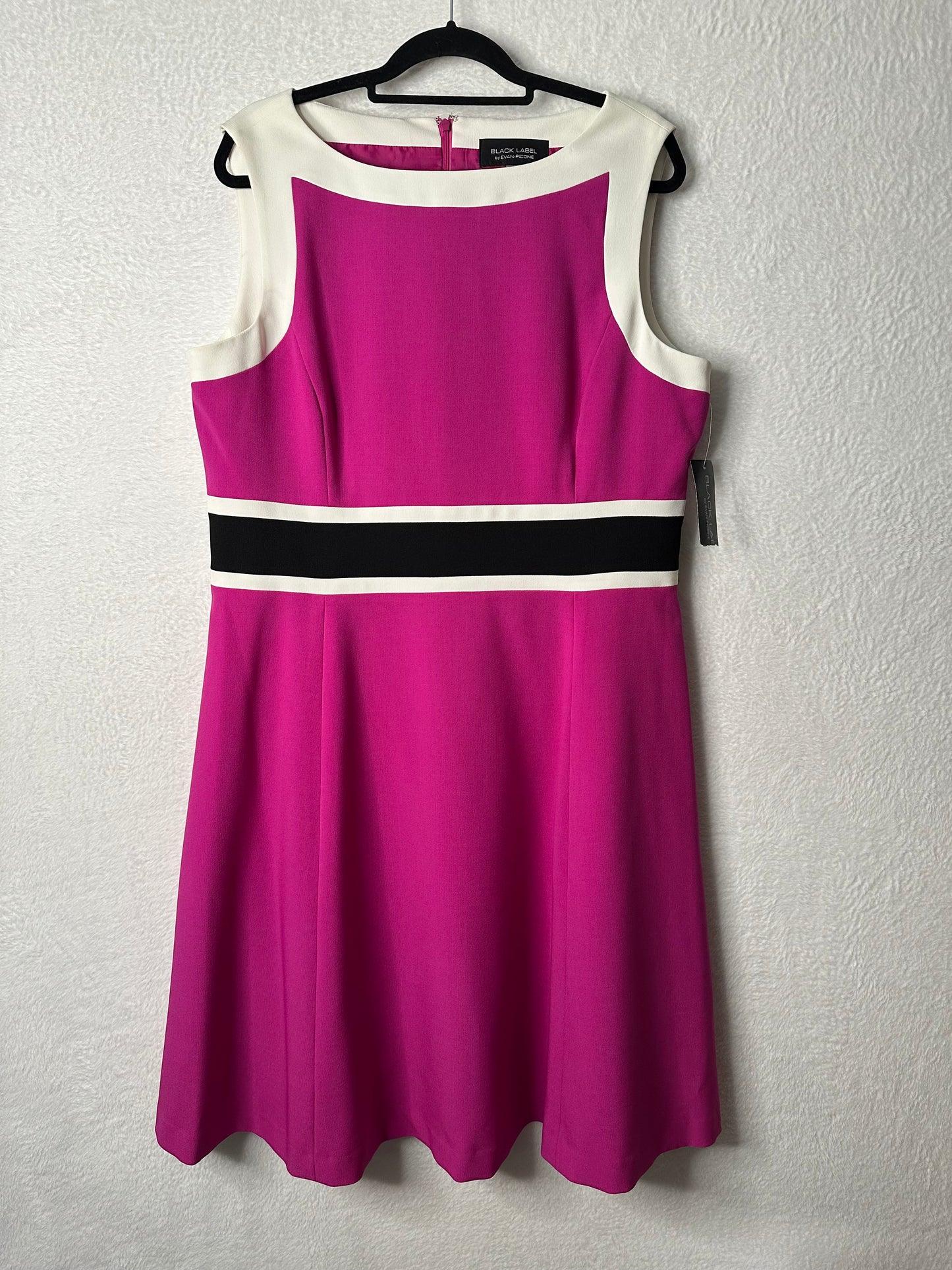 Black Label by Evan Picone Sleeveless Fit & Flare Dress Women's Size 16