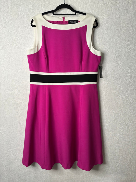 Black Label by Evan Picone Sleeveless Fit & Flare Dress Women's Size 16