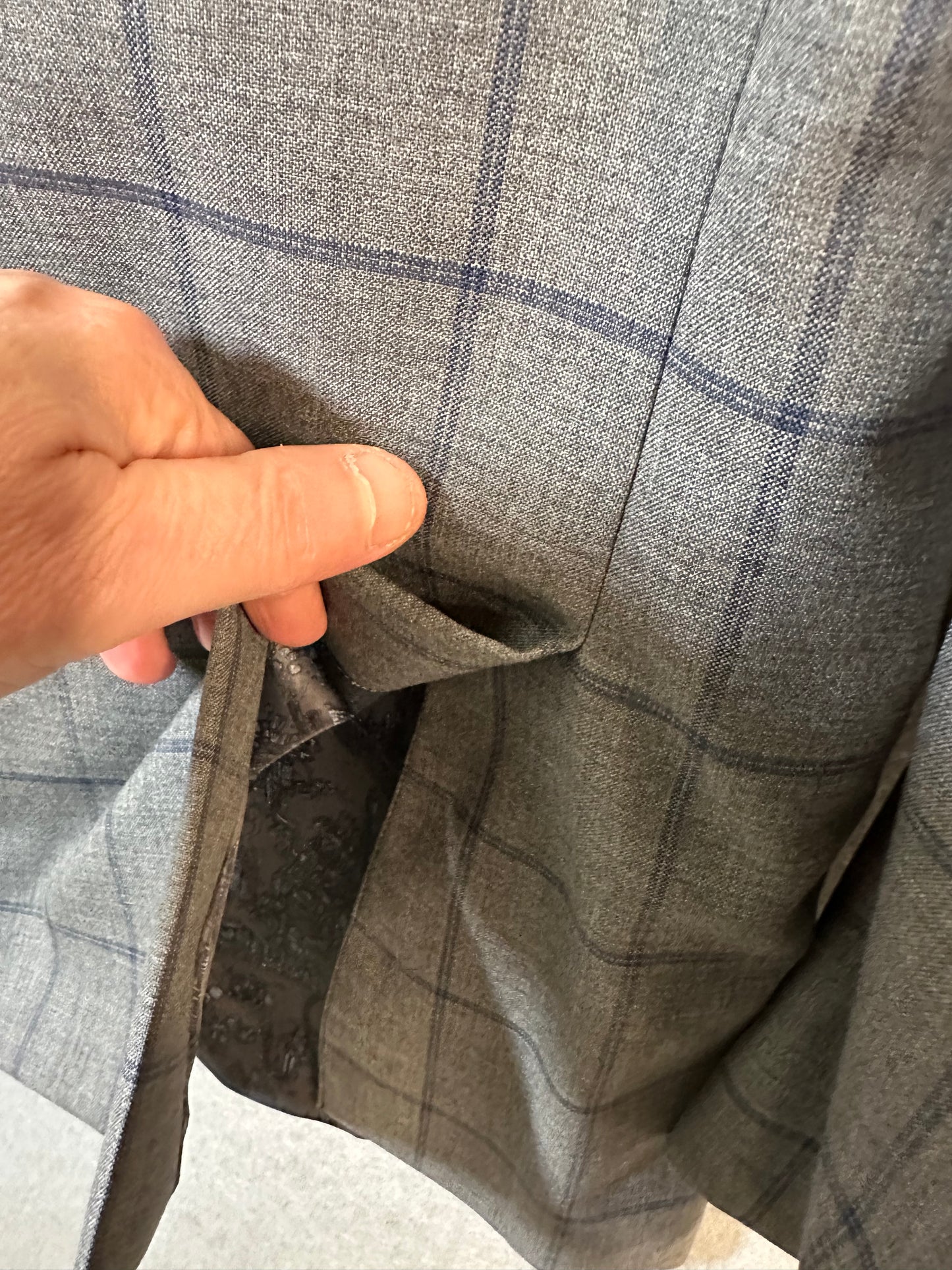 T.M. Lewin Men's Modern Fit Suit Jacket Blazer Merino Wool Slim Vitale Barberis Canonico 42 Long
