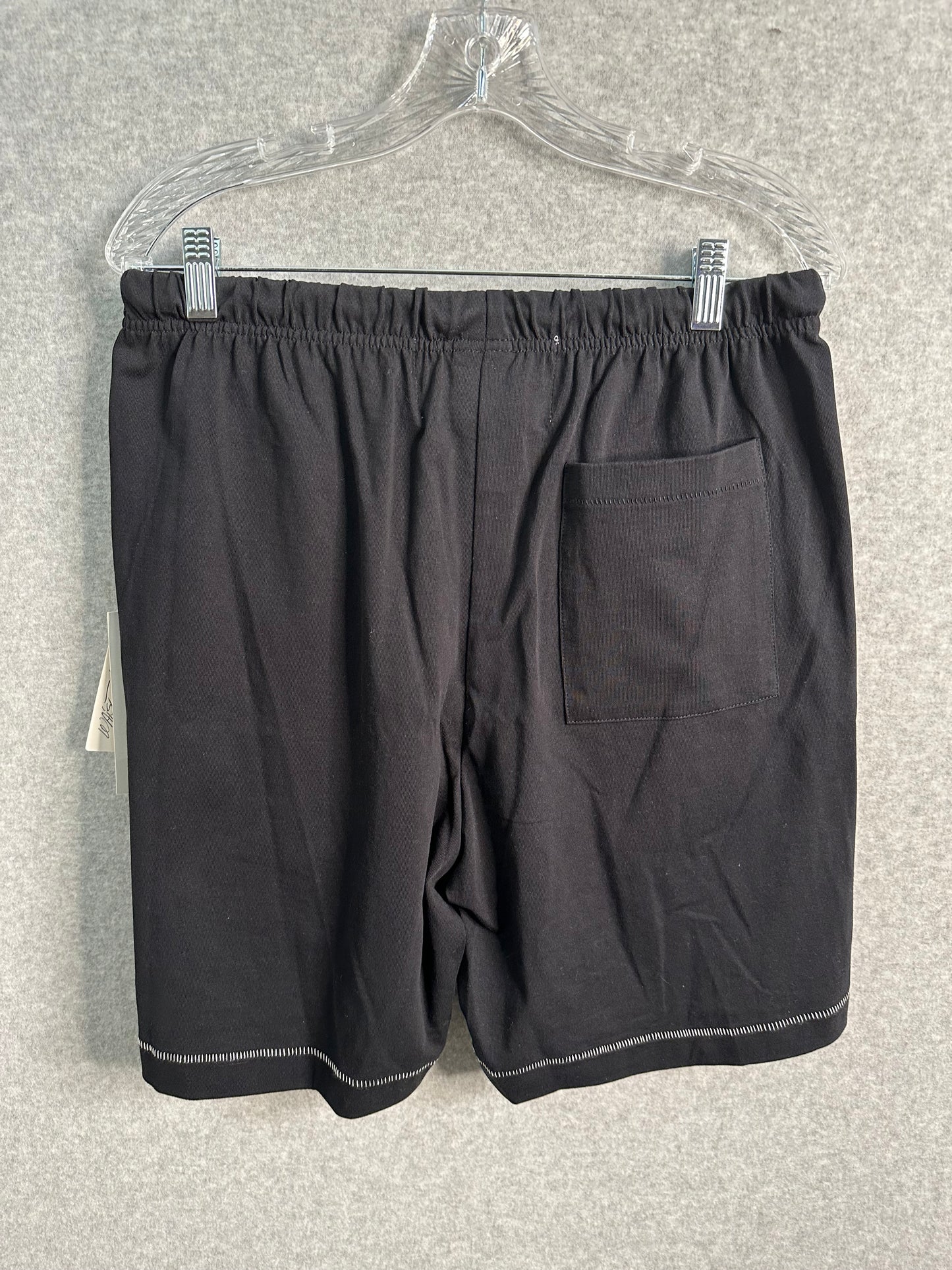 Jungles Connection Black Athletic Shorts Chenille Embroidered Logo Men's Medium