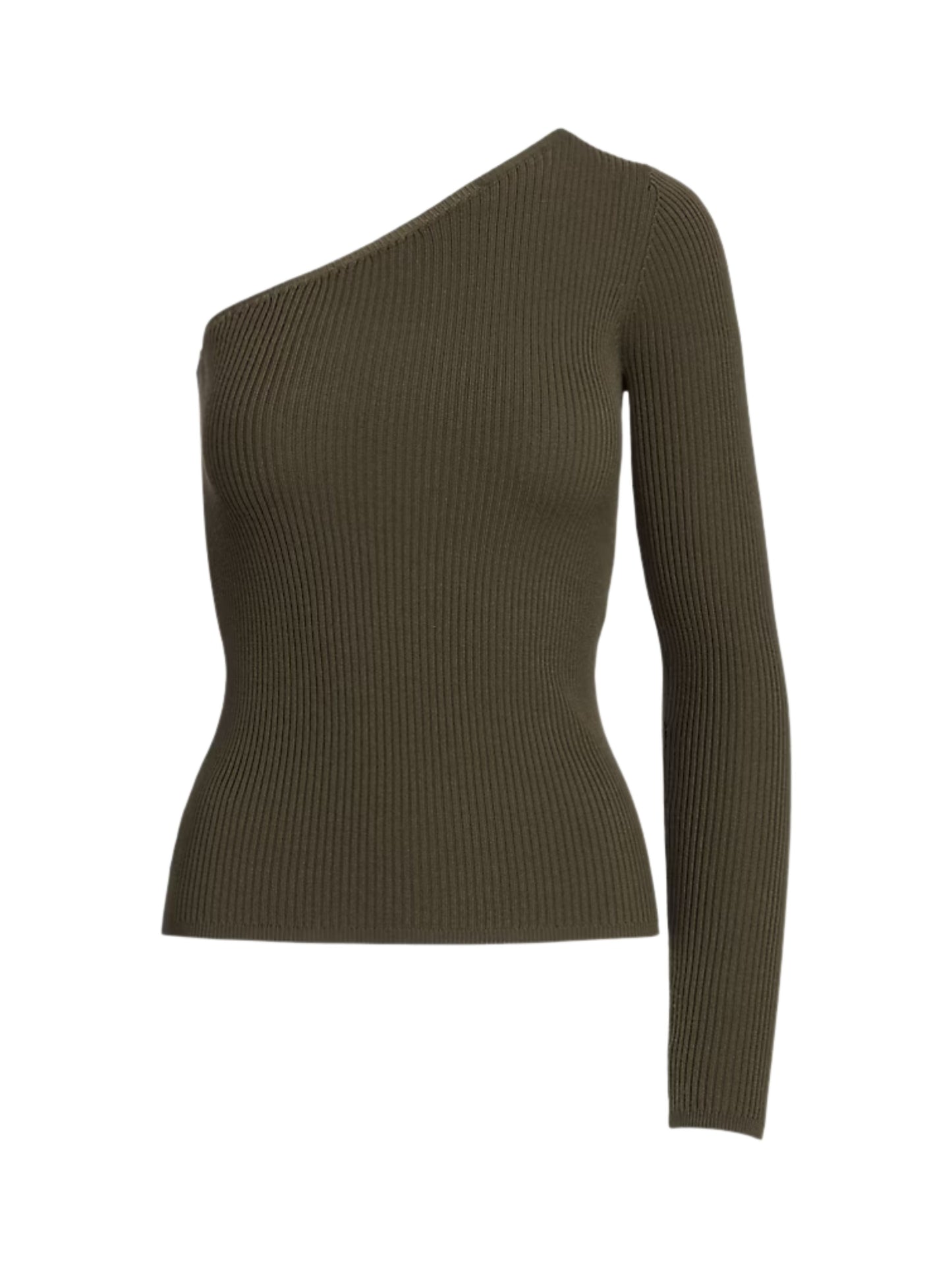 Polo Ralph Lauren Merino Wool One-Shoulder Knit Sweater Slim Fit Lightweight Size Medium
