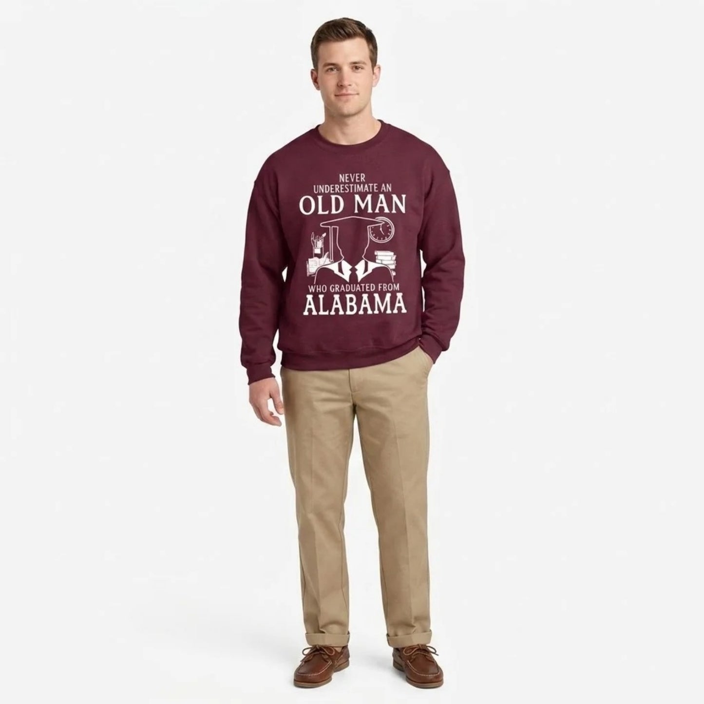 Gildan Heavy Blend University Of Alabama Graduate Mens Crewneck Sweatshirt 5XL