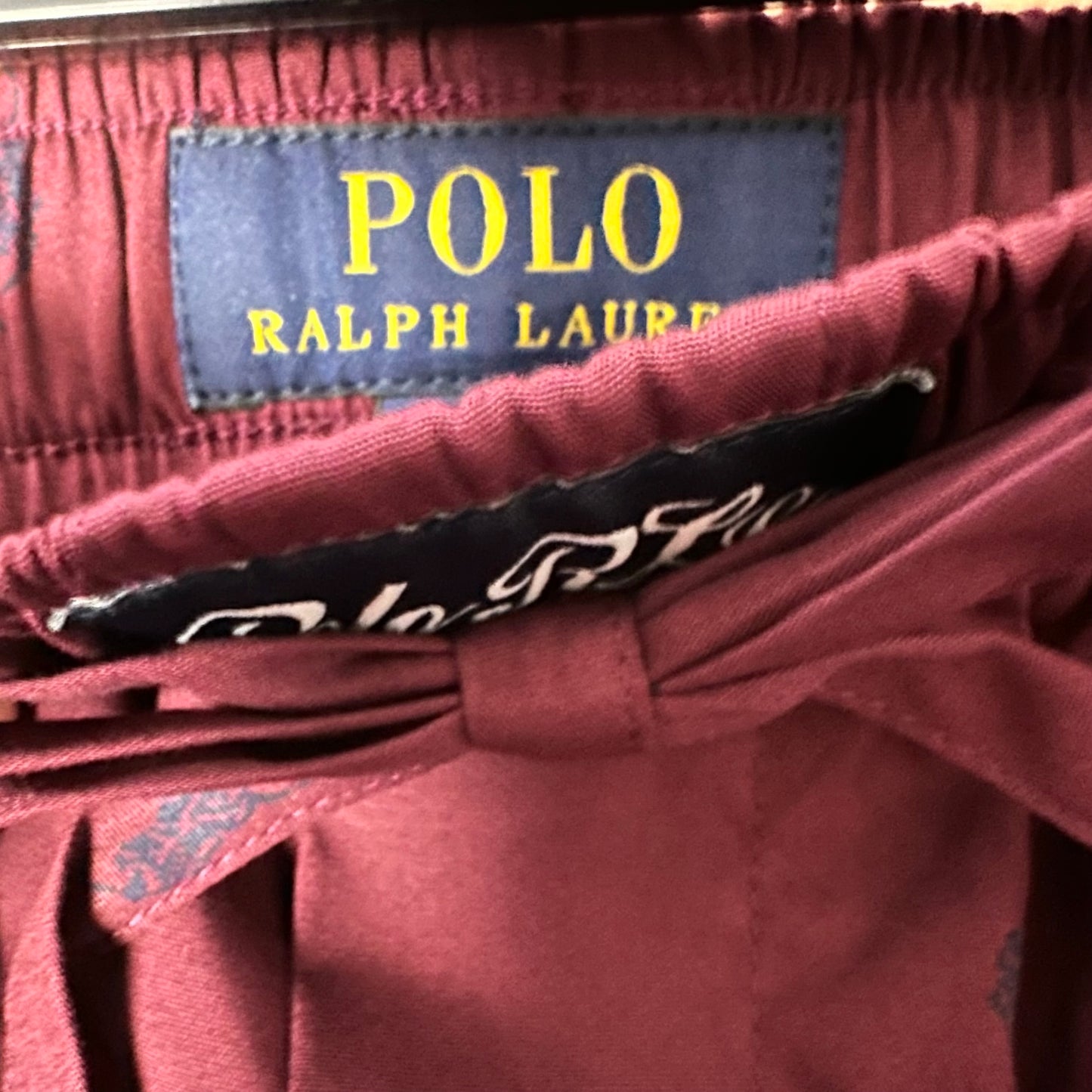 Close-up of Polo Ralph Lauren label 