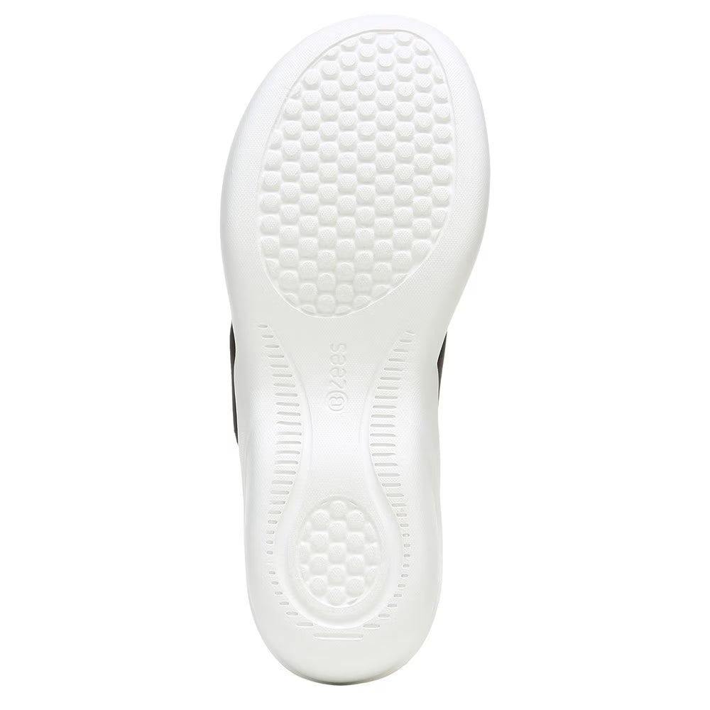 Bzees Cabana Thong Sandals Women's 7.5 WIDE Black Washable