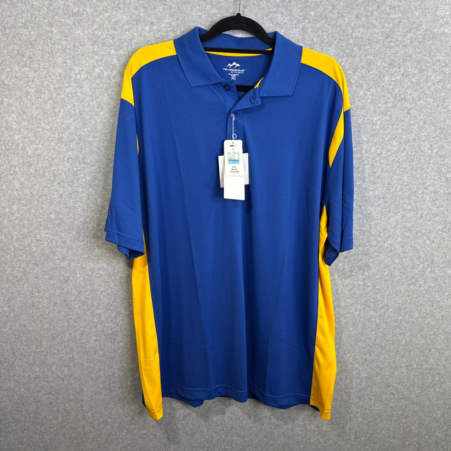 Tri-Mountain Performance Golf Polo Moisture Wicking Antimicrobial Technology Men's XL