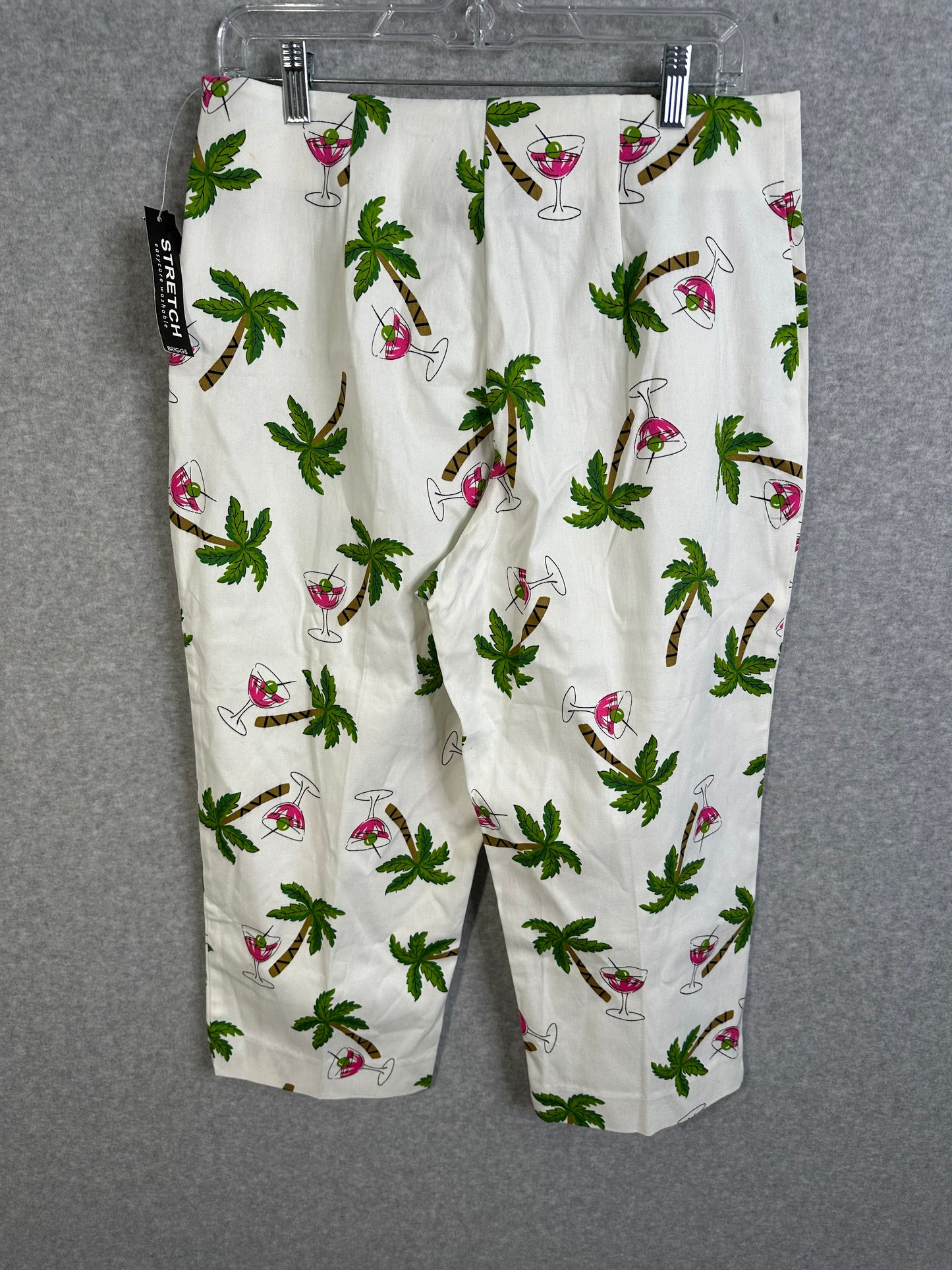 Briggs Women's Wide Leg Capri Pants 14 Petite