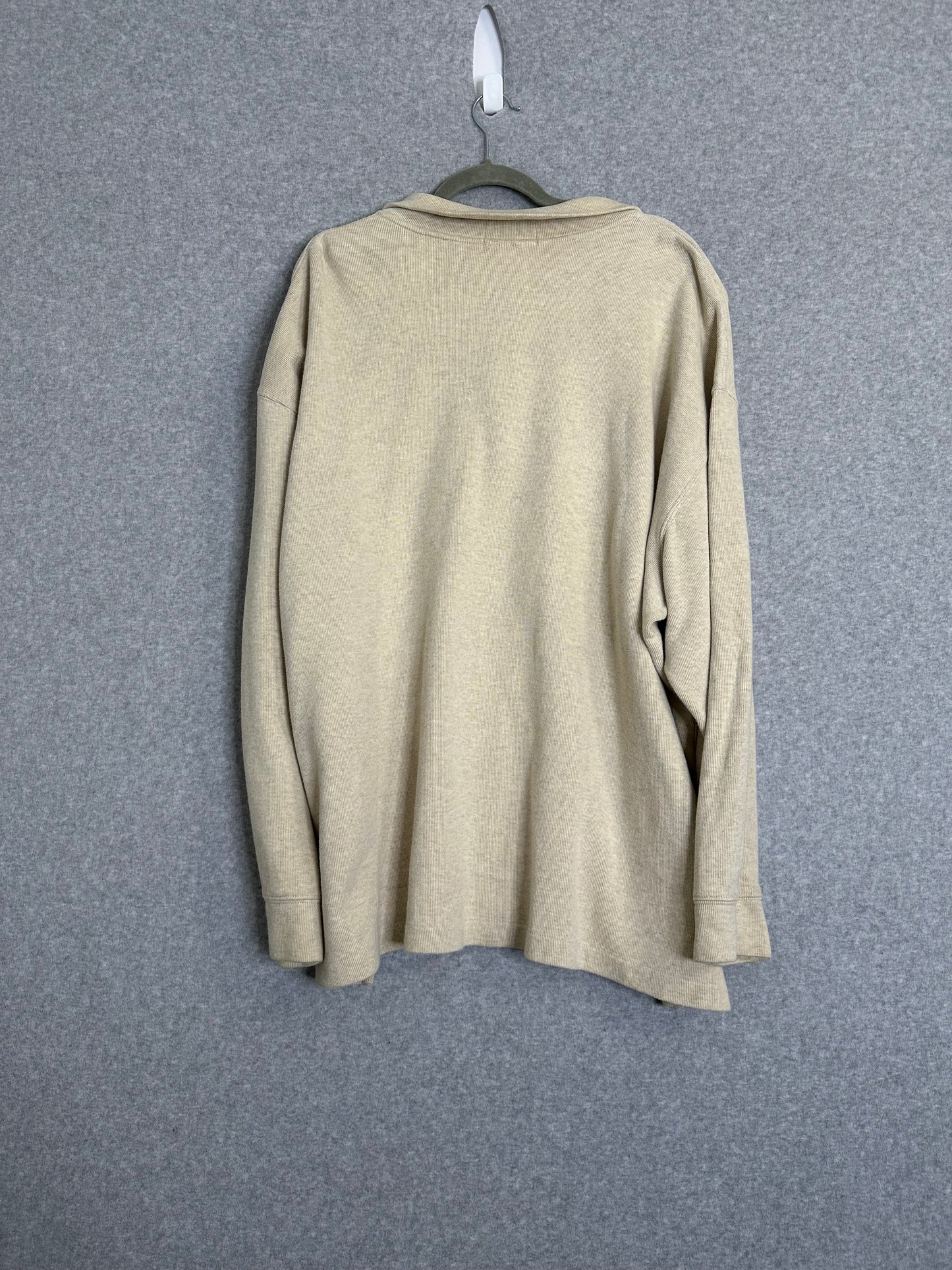 Polo Ralph Lauren Quarter Zip Pullover Oatmeal / Beige Sweater Men's 3XB