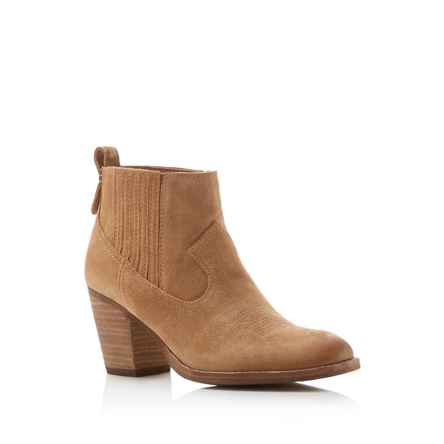 Dolce Vita Ankle Boots Women's Size 10 M Booties Nubuck Leather Stacked Open Heel