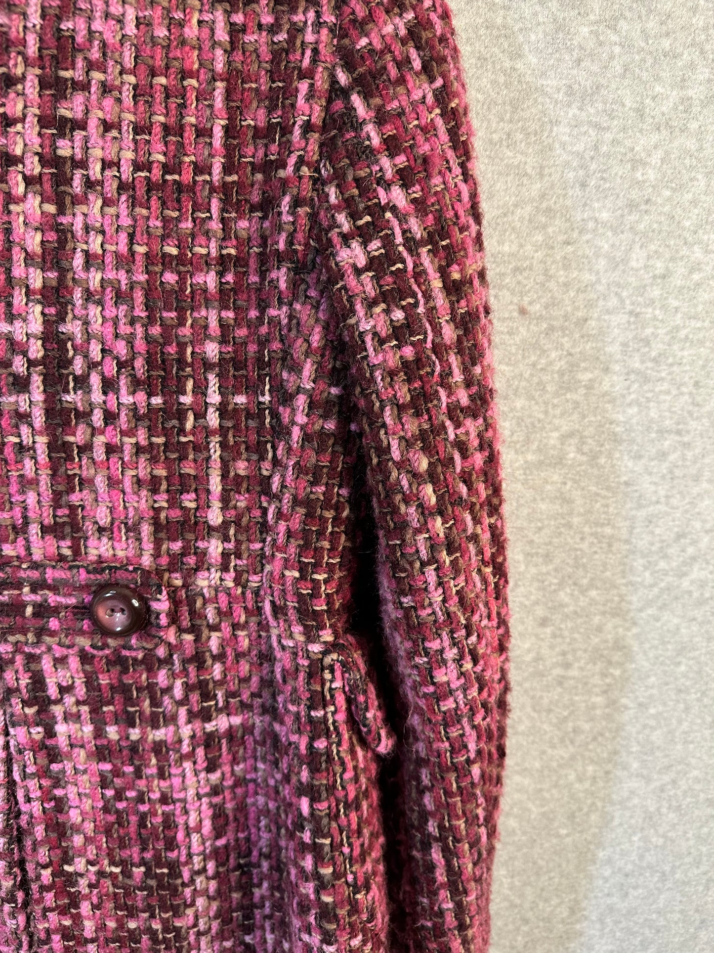 Banana Republic Mohair Wool Blend Tweed Pea Coat Size Extra Small