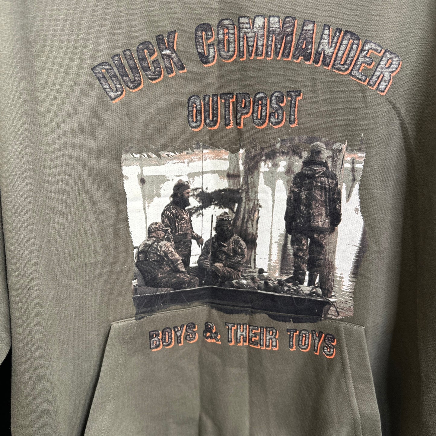 Duck Commander Duck Dynasty Men's Hoodie Olive Green Camo Pullover Fleece Extra Large