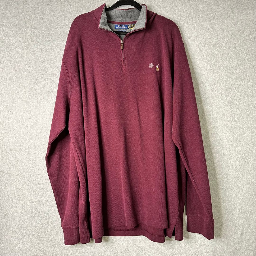 Sz. 2XT Polo Ralph Lauren Estate-Rib Quarter-Zip Pullover