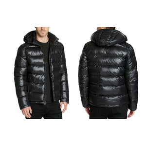 Size XL Guess Men's Quilted Puffer Coat With Removeable Hood Retail $225.00