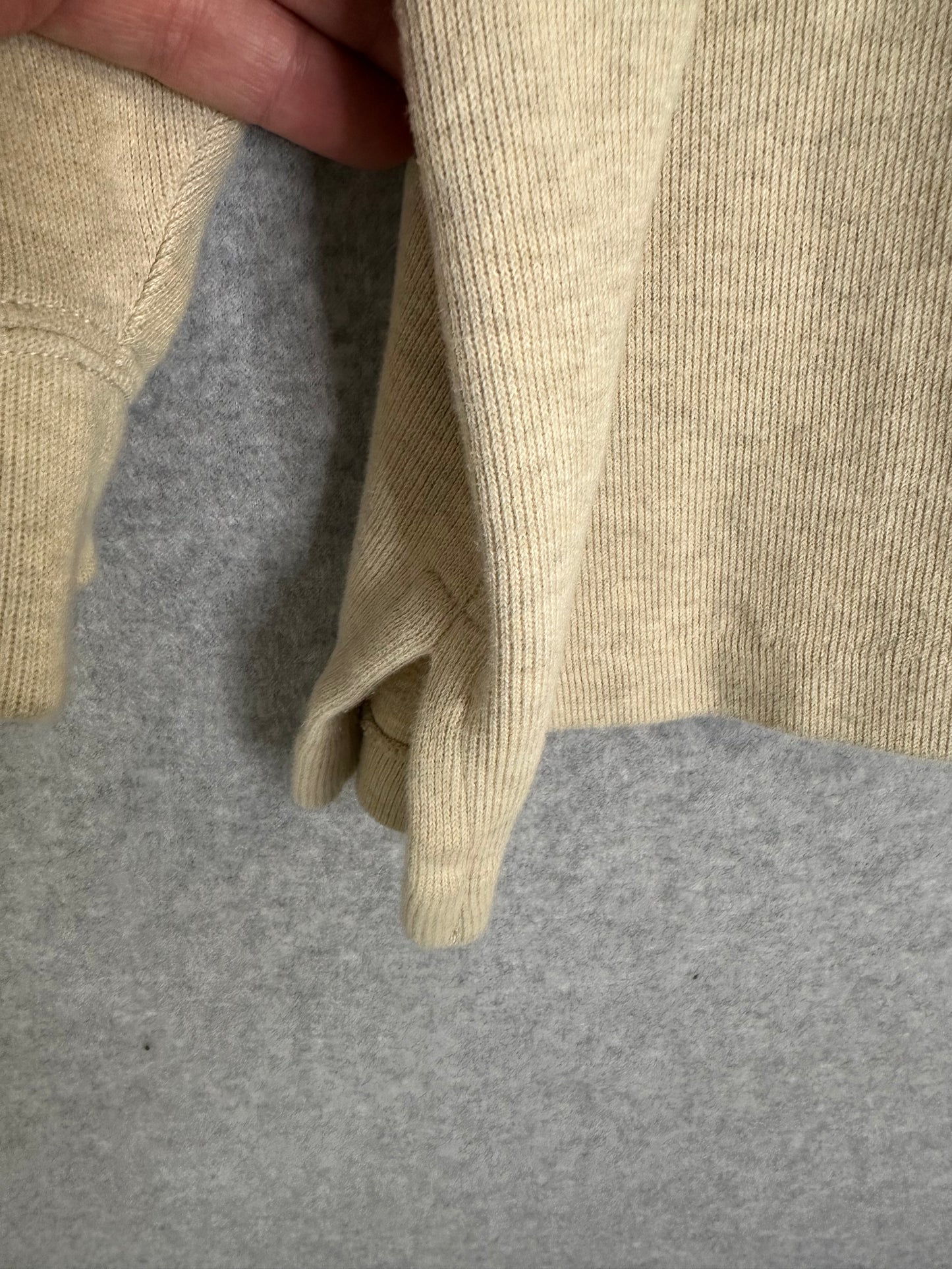 Polo Ralph Lauren Quarter Zip Pullover Oatmeal / Beige Sweater Men's 3XB