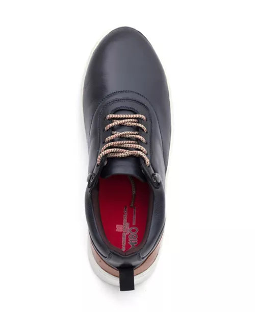 Men's Size 8.5 (Read sizing notes) Sandro Moscoloni  Plain Toe Black Leather Men's Shoes / Sneakers "Jess" Retail $160.00