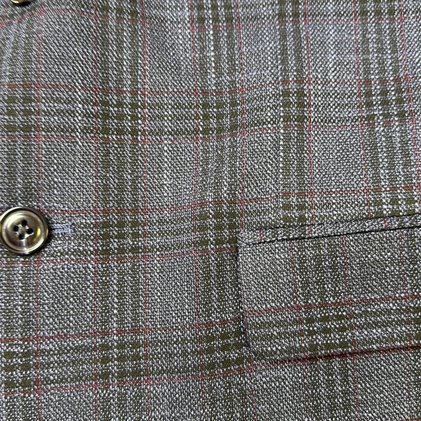38 Short - Tommy Hilfiger Modern Fit Stretch Sport Coat Blazer Navy Blue Red Check - Looking For This Size In Blazers, Suits, Or Other Items -  Message Us - We Are Glad To Assist. Canali To Carhartt & Everything In Between For The Well Dressed Modern Man