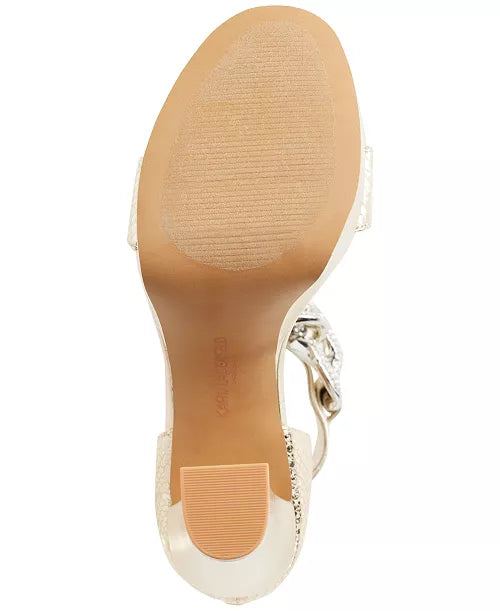 KARL LAGERFELD PARIS Women's Anisha Ankle-Strap Embellished Sandals Women's Size 8