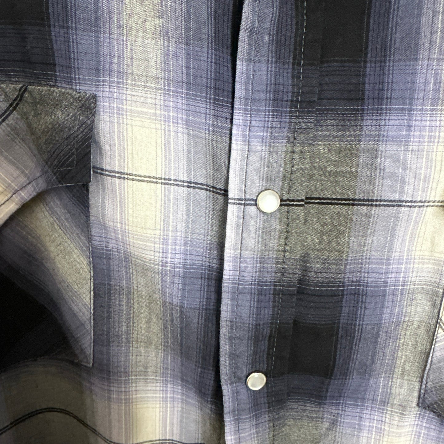 Plains Western Wear Bigman Plaid Pearl Snap Closure Shirt Pearl Men's 3X