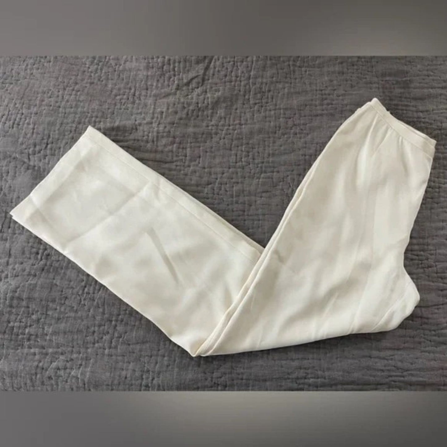 Lafayette 148 New York Silk Cloud Crepe De Chine Straight Leg Pants Women's 8