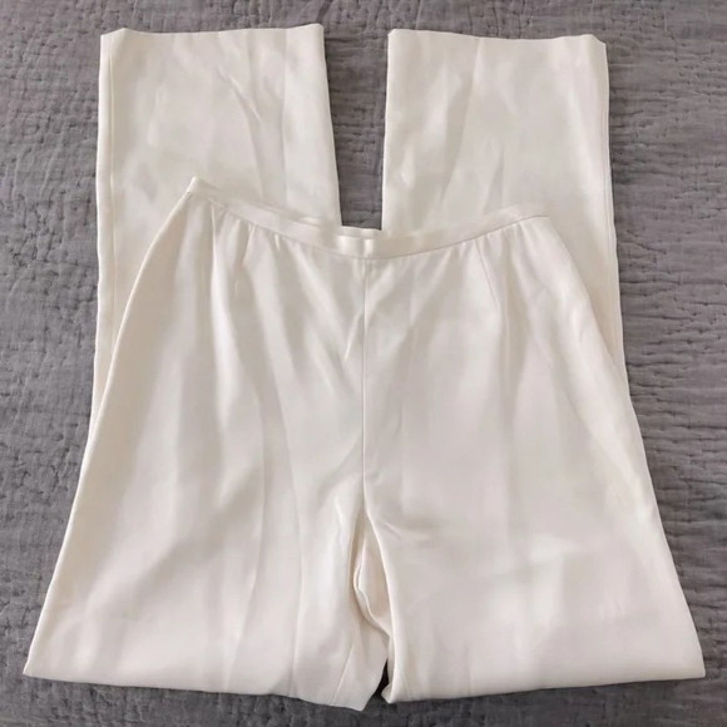 Lafayette 148 New York Silk Cloud Crepe De Chine Straight Leg Pants Women's 8