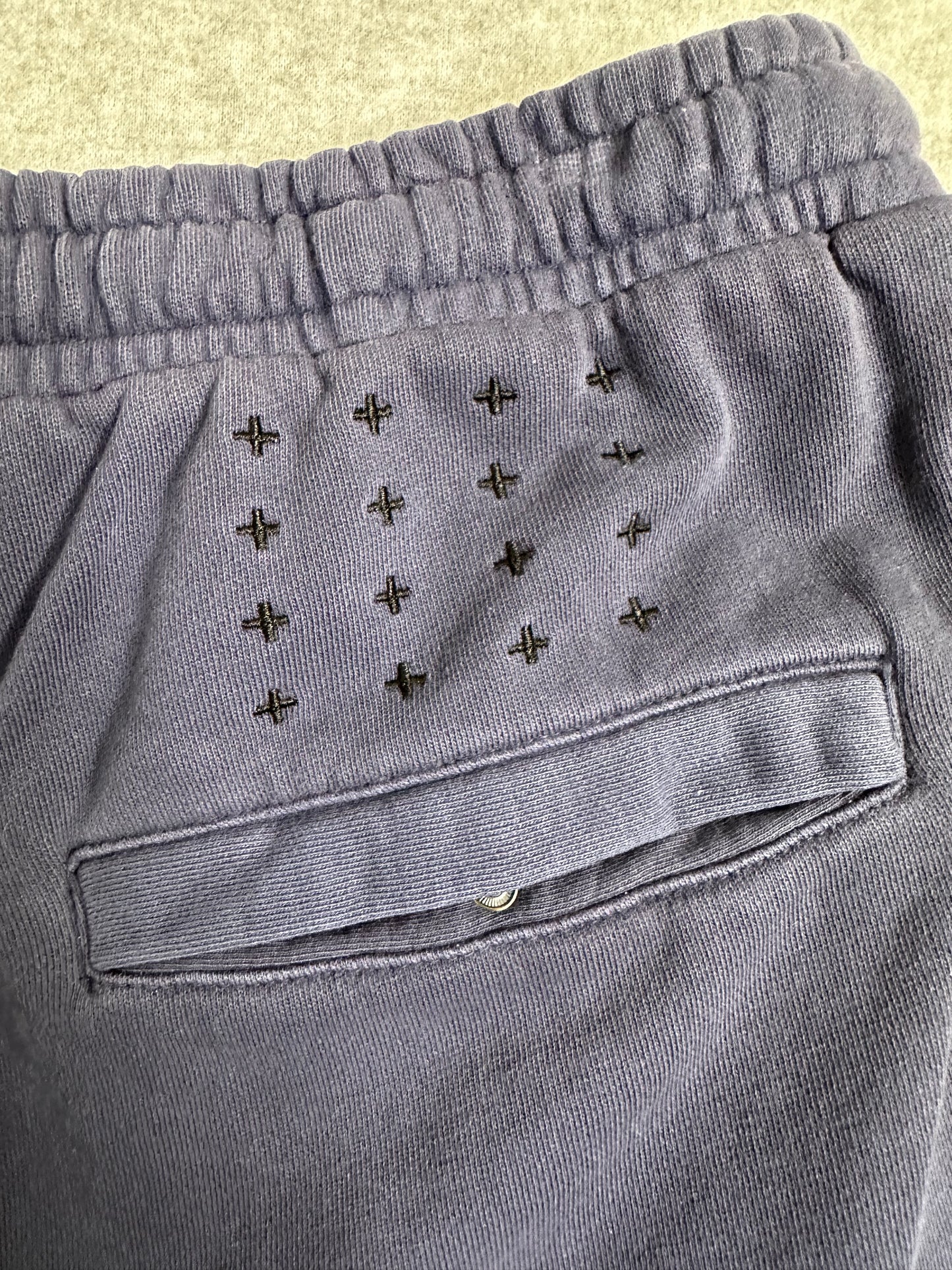 Ksubi 4 x 4 Lofi Track Regular-fit Blazed Blue Cotton Shorts Men's XL