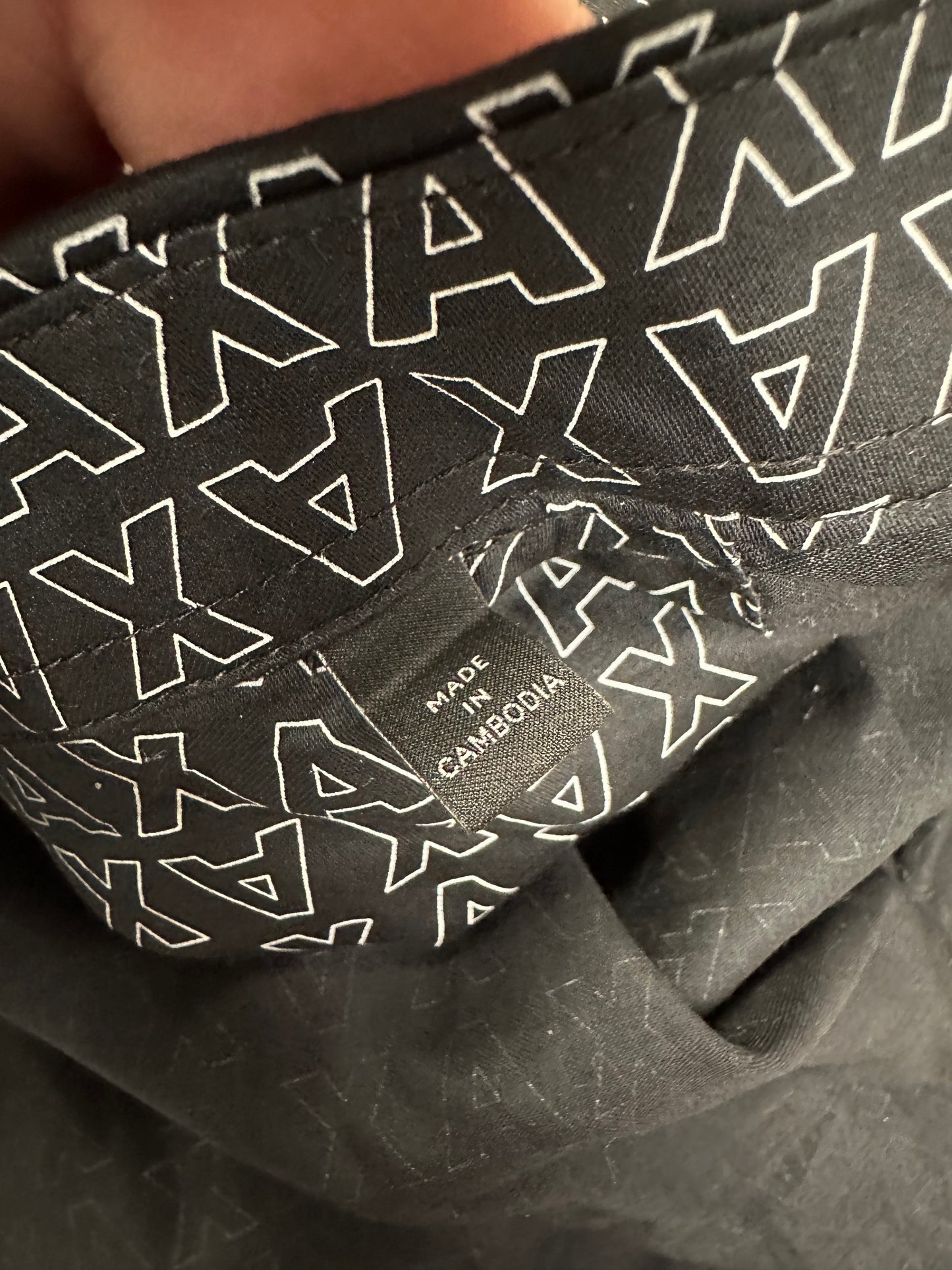 Armani Exchange Shirt Mens XL Micro AX Logo Long Sleeve Woven Cotton