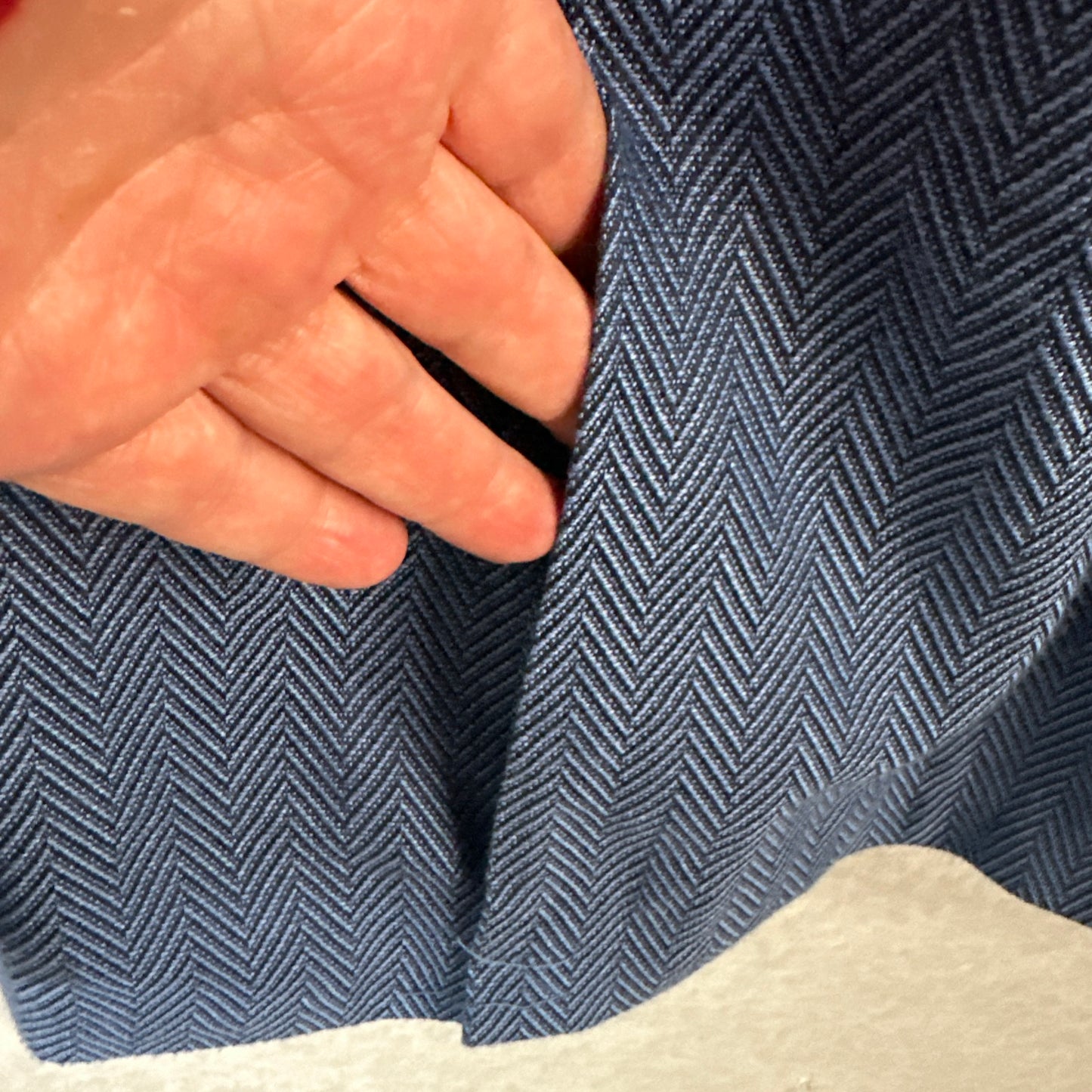 Tailorbyrd Men's Sportcoat Blazer Blue Herringbone 48 Long