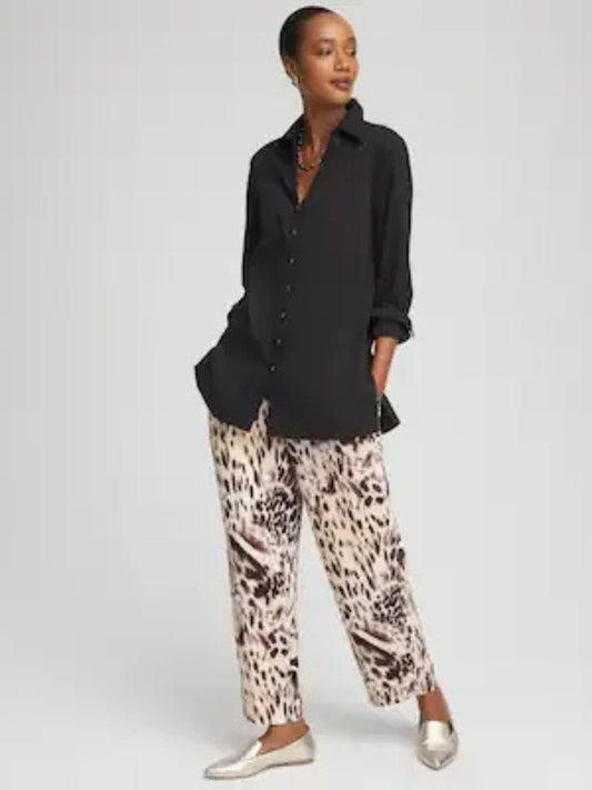 Chicos Bengal Marks Crepe Pull-On Ankle Pants Womens Size 4Tall US 20T XXL