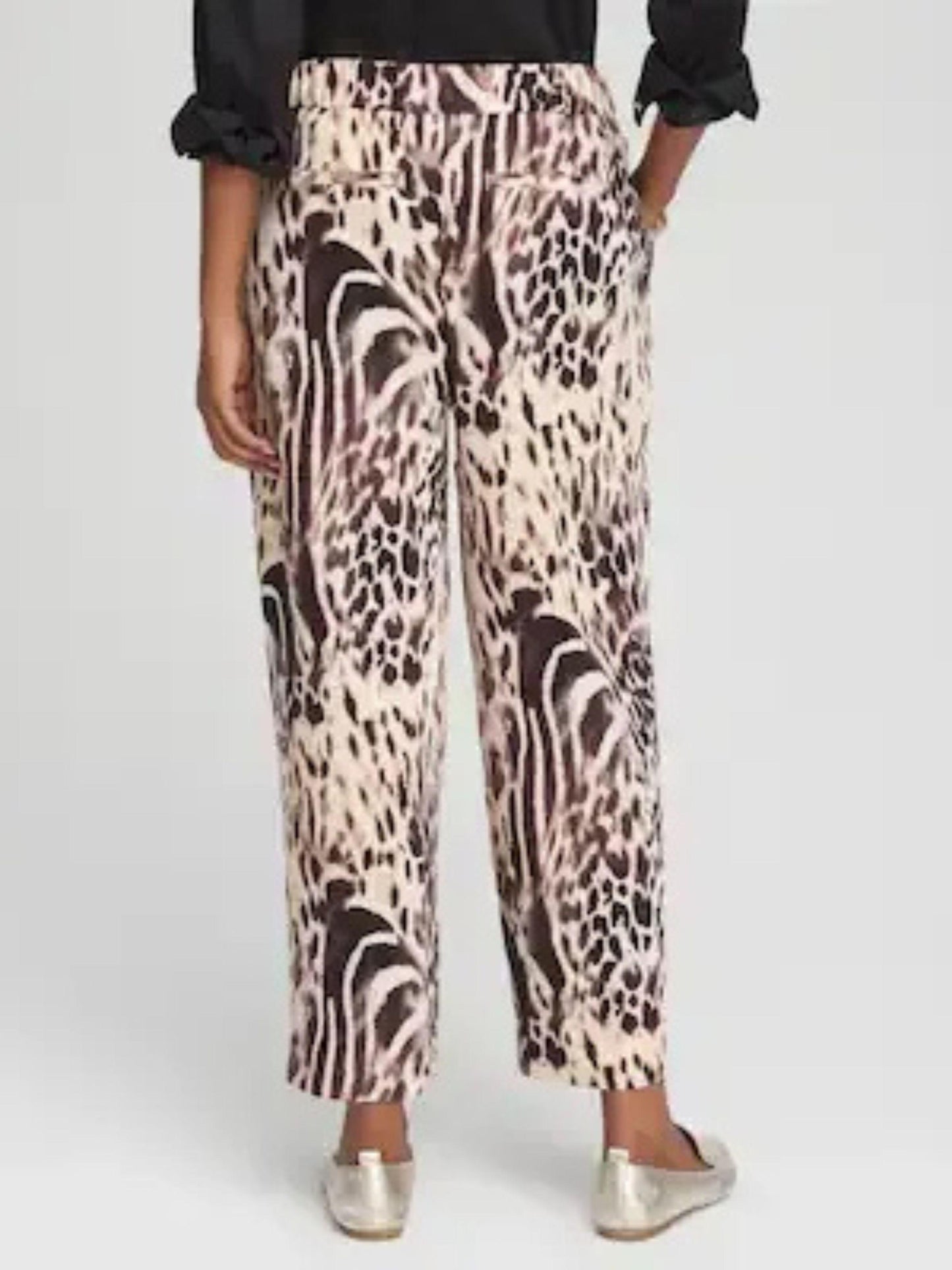 Chicos Bengal Marks Crepe Pull-On Ankle Pants Womens Size 4Tall US 20T XXL
