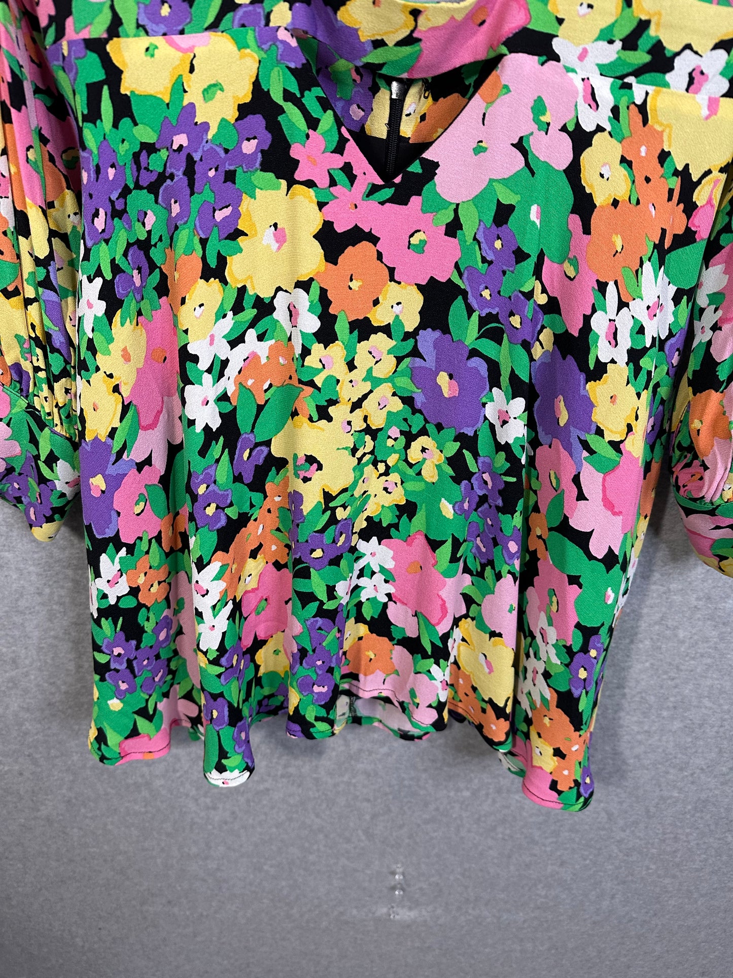 AFRM Merion Neon Garden Mini Dress Women's Size Large