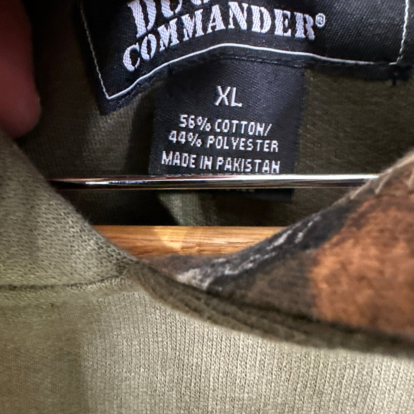 Duck Commander Duck Dynasty Men's Hoodie Olive Green Camo Pullover Fleece Extra Large