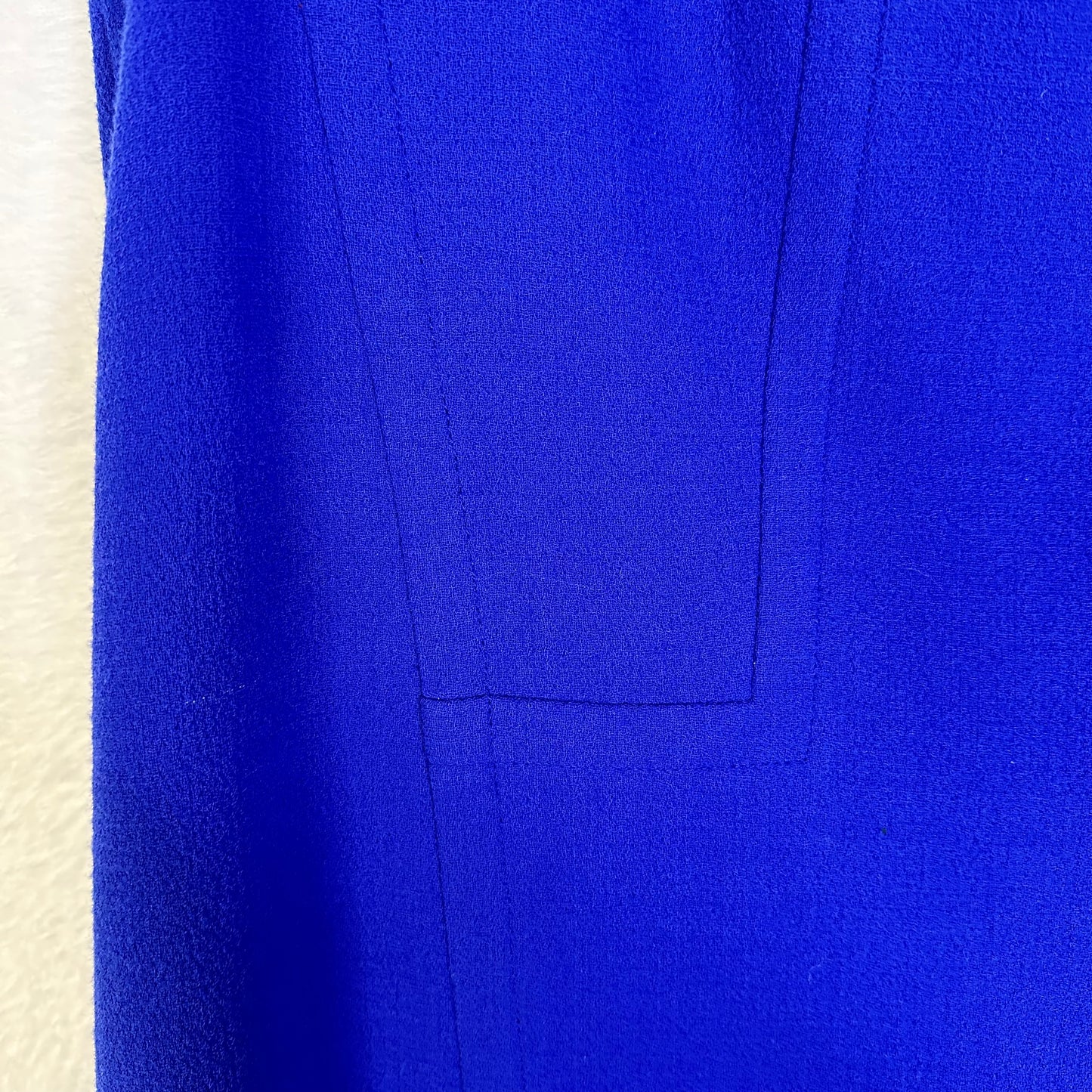 Lafayette 148 New York Virgin Wool Sleeveless Cobalt Blue Sheath Dress Women's 12
