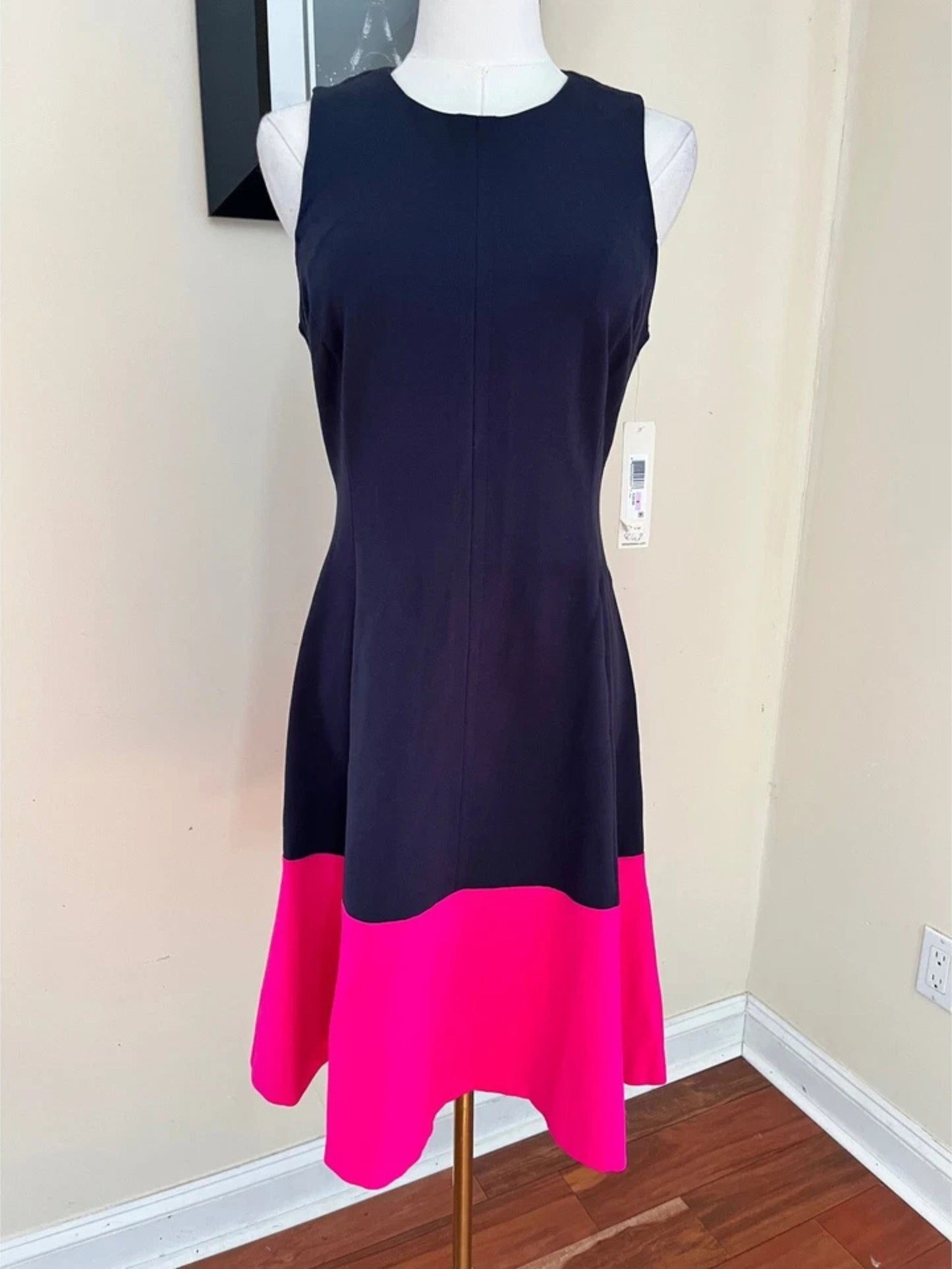 Eliza J Women's Colorblock Hem Fit & Flare Dress Size 4