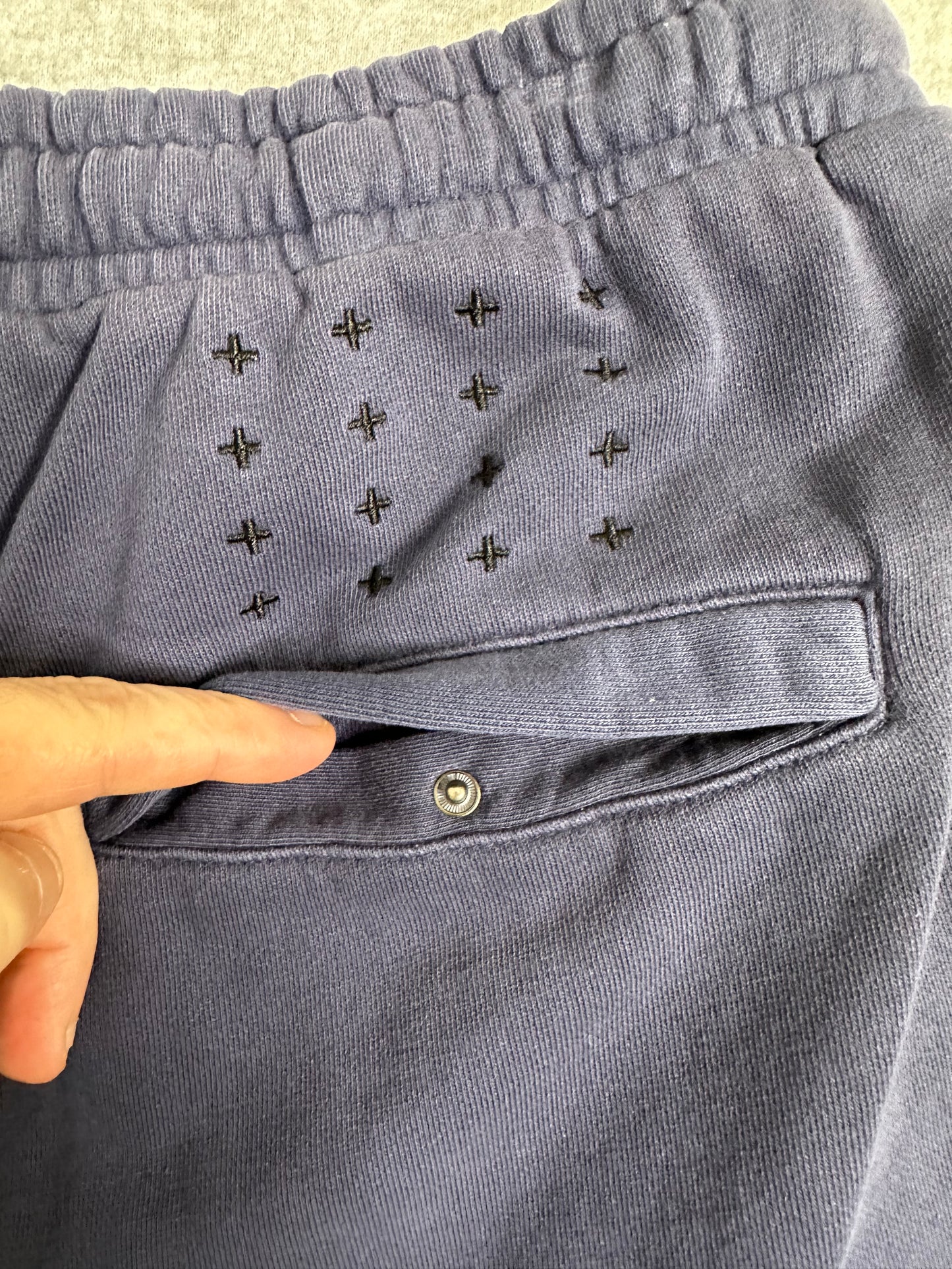 Ksubi 4 x 4 Lofi Track Regular-fit Blazed Blue Cotton Shorts Men's XL