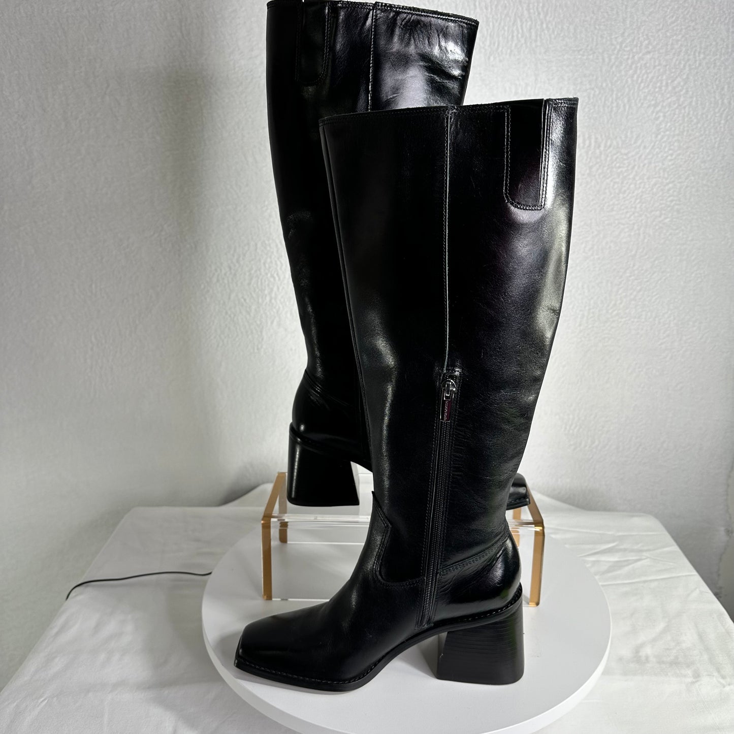 Vince Camuto Sangeti Black Leather Boot Women's 7.5