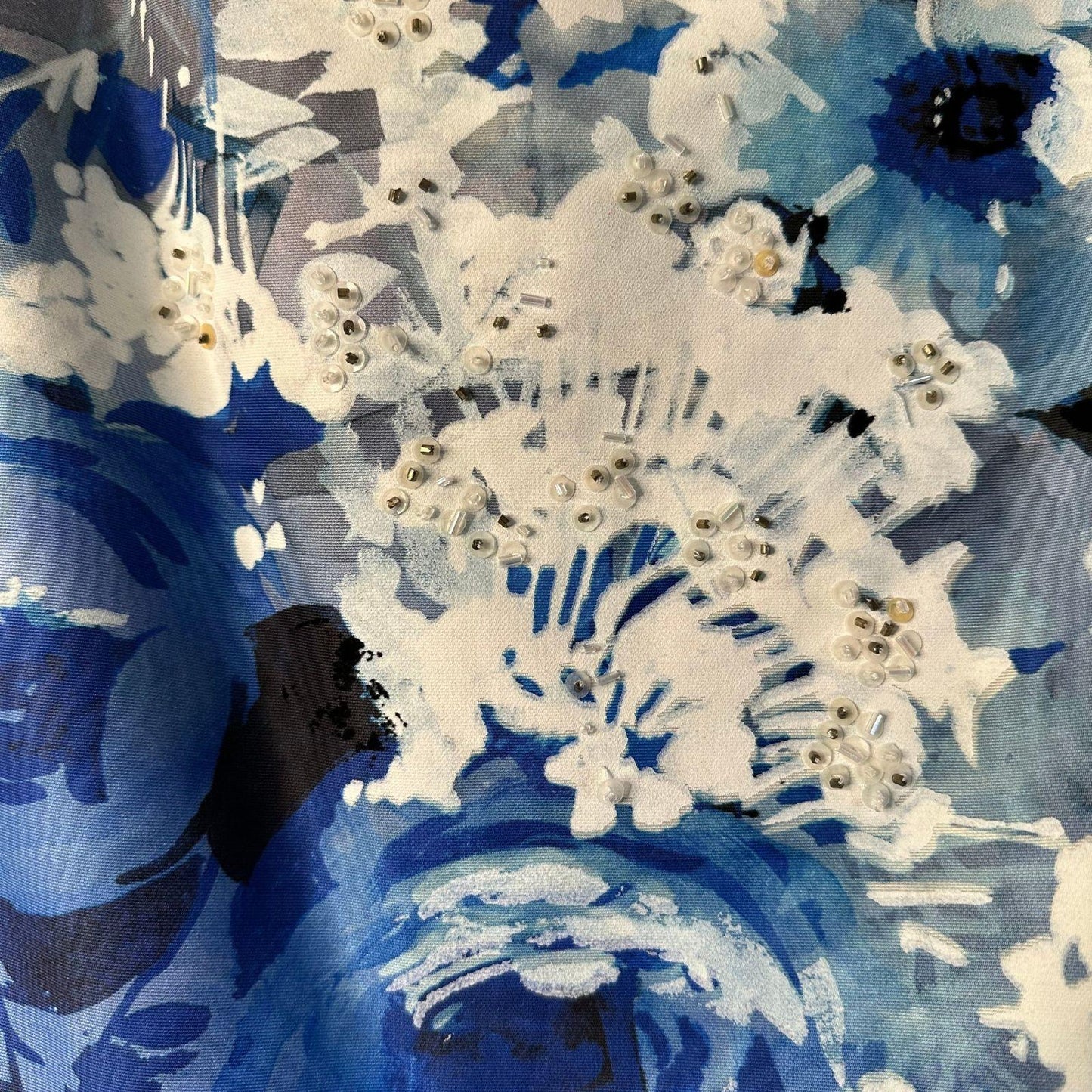 Kay Unger Abstract Floral Velvet Sheath Dress Silk Blend Women's Size 16