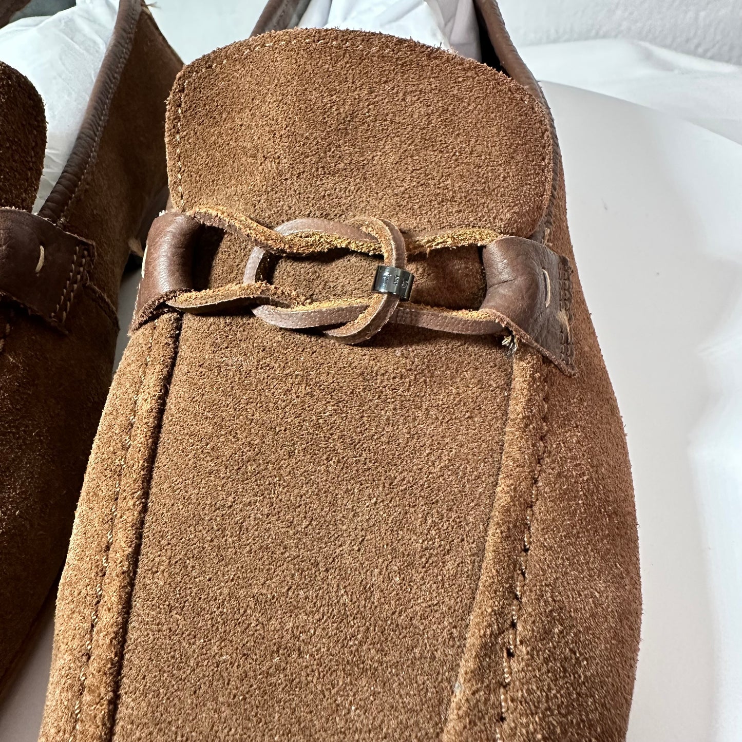 Ted Baker Suede Loafers Men's 14 Tan Siblac