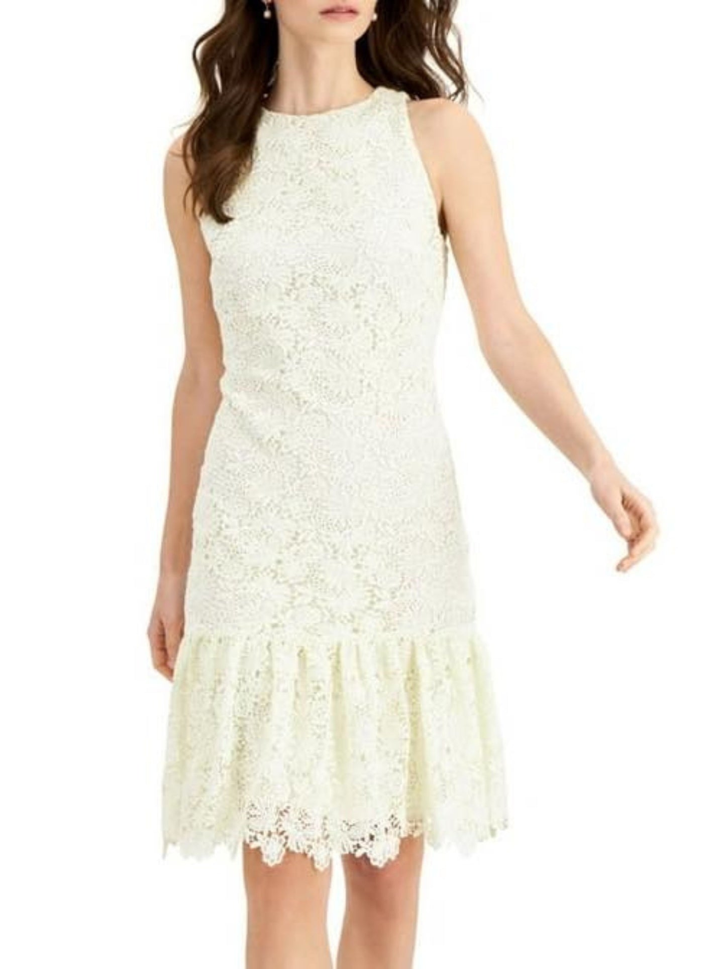 Lauren Ralph Lauren Women's Lace Drop-Waist Sheath Dress Size 8