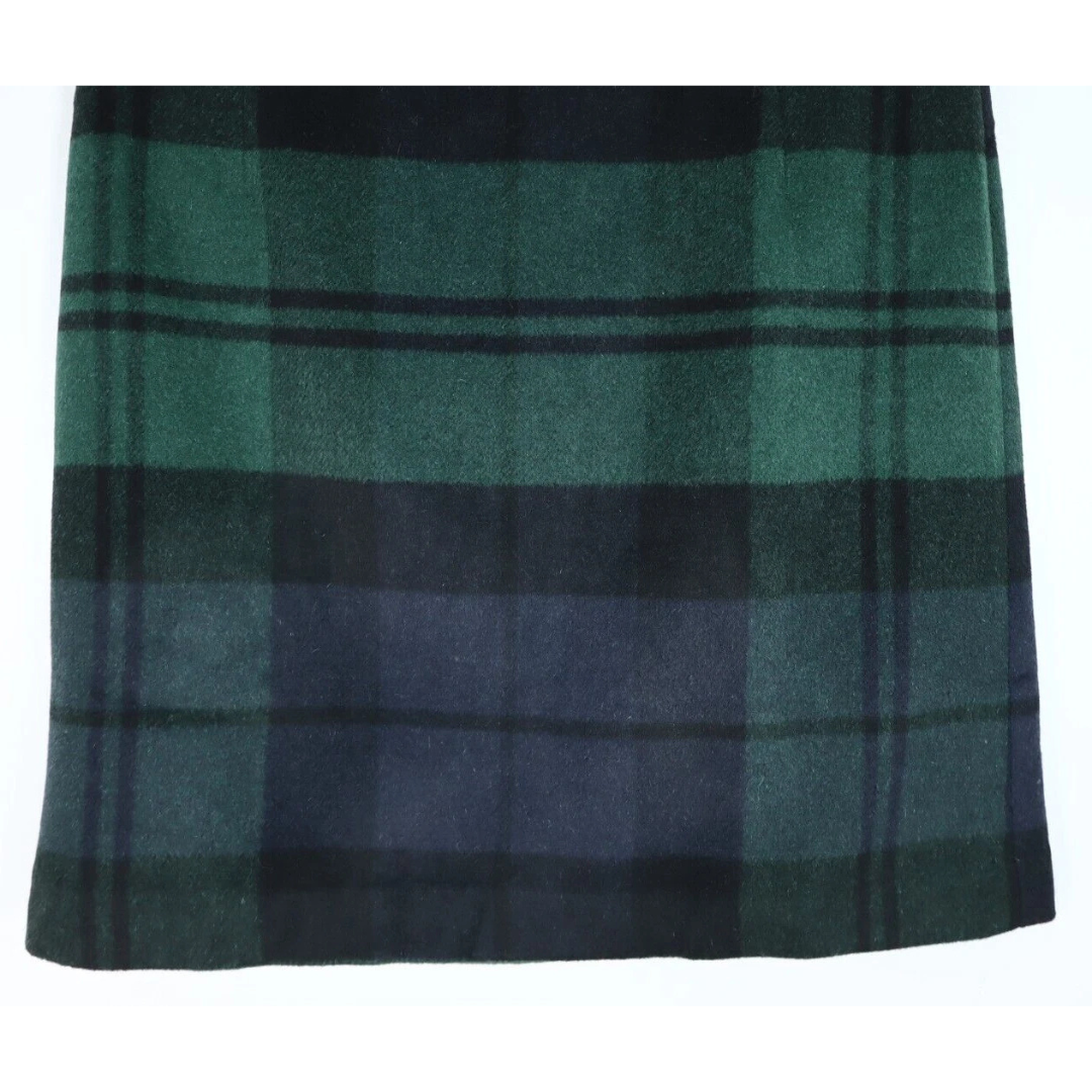 Size 12  Talbots Green Black Tartan Plaid Skirt
