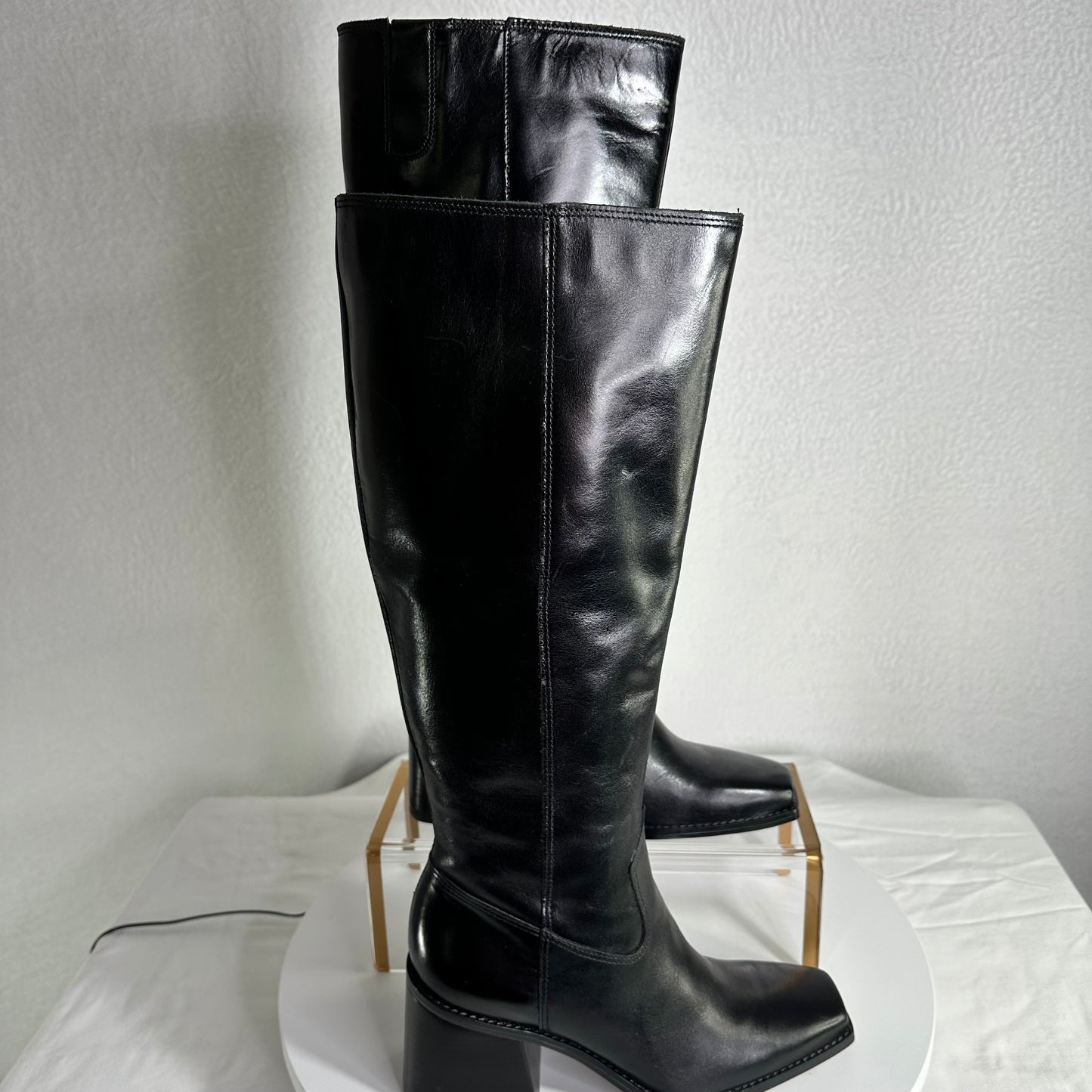 Vince Camuto Sangeti Black Leather Boot Women's 7.5