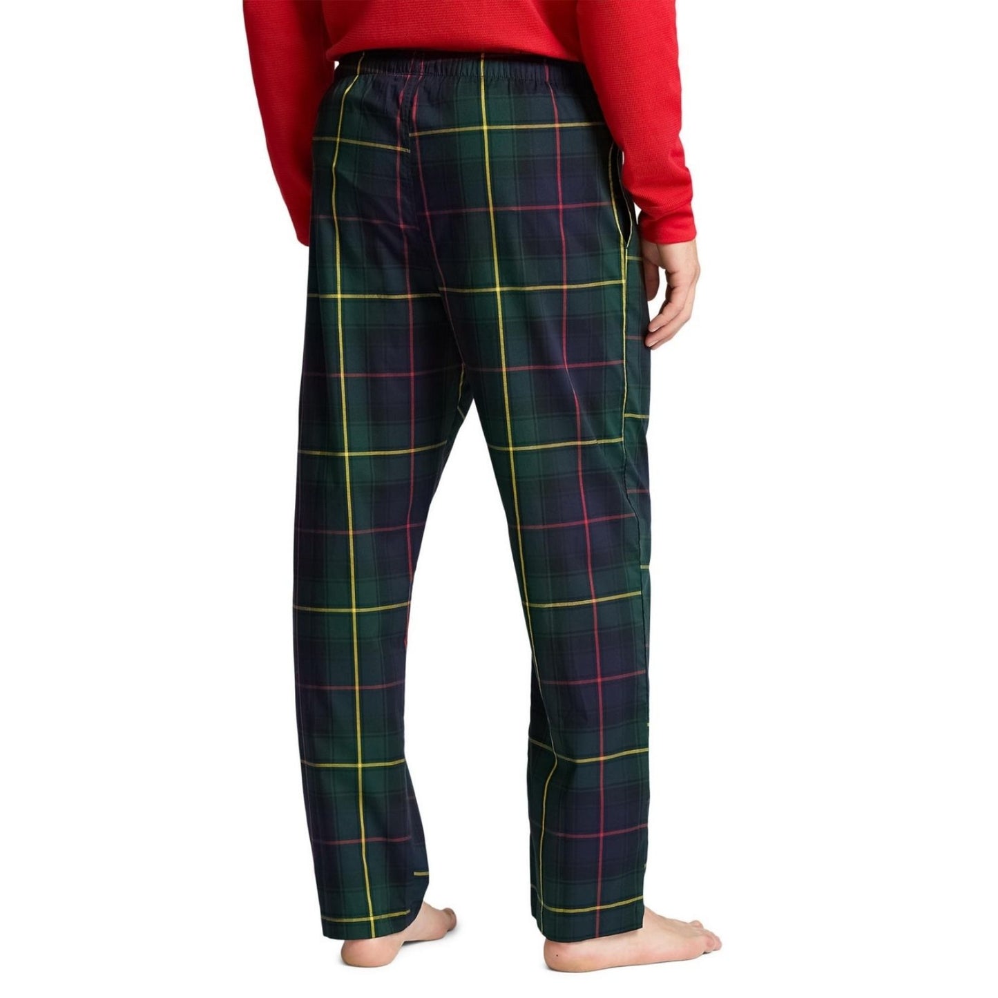 Polo Ralph Lauren Pajama Pants Mens's Medium Stewart Plaid Green Gold Blue Red Black