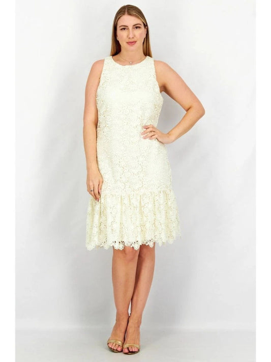 Lauren Ralph Lauren Women's Lace Drop-Waist Sheath Dress Size 8