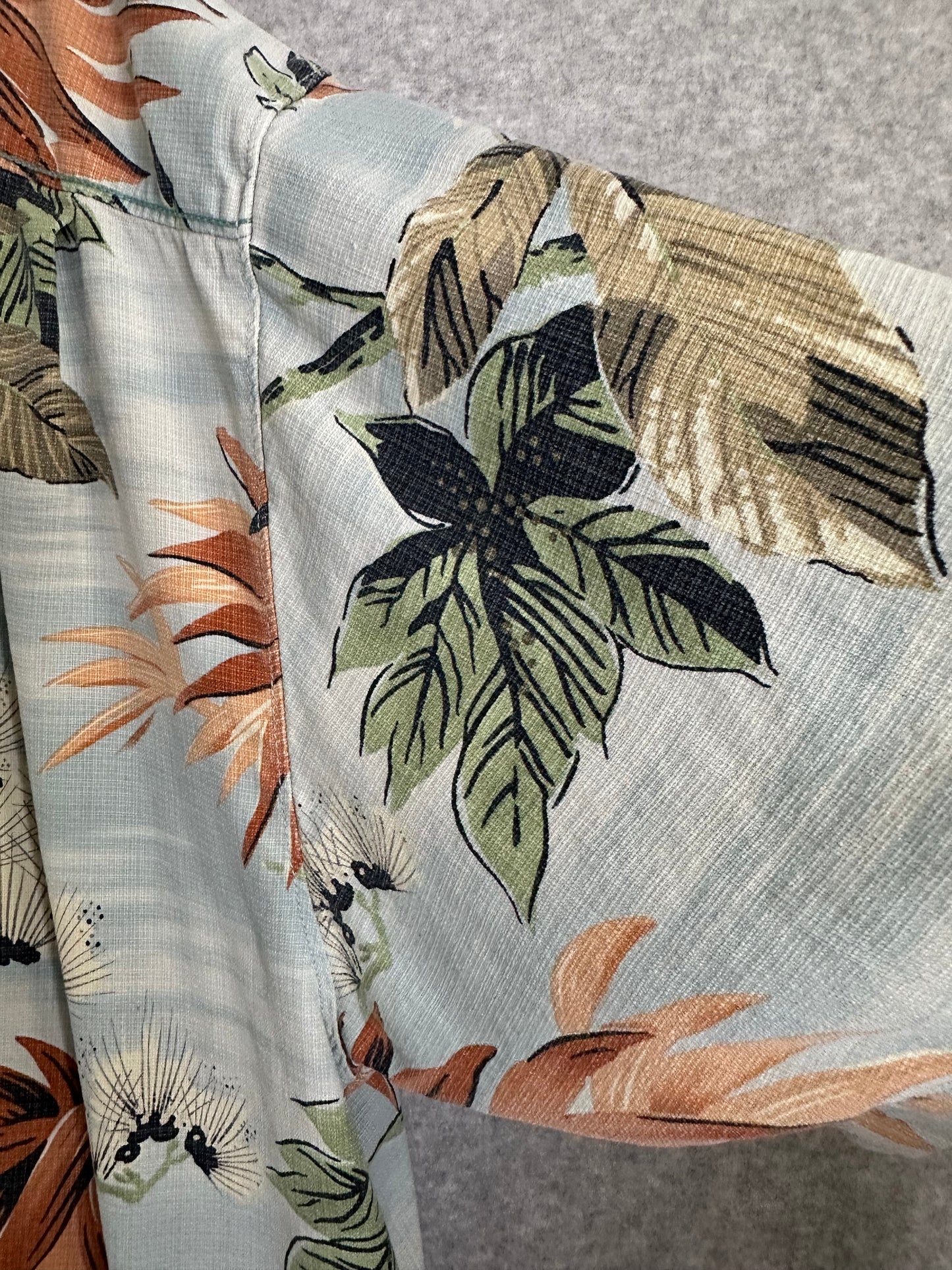 Tommy Bahama Fronds Silk Jacquard Woven Camp Shirt Men's XXL