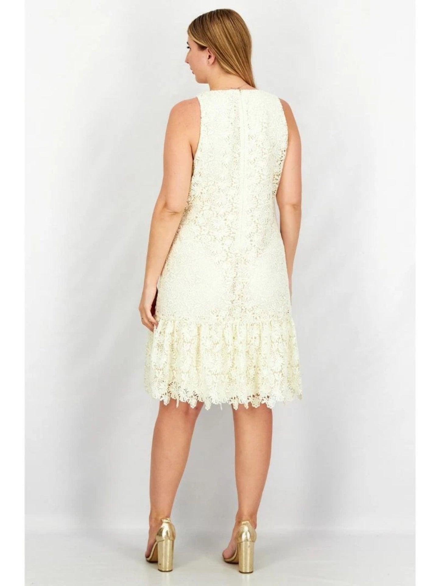 Lauren Ralph Lauren Women's Lace Drop-Waist Sheath Dress Size 8
