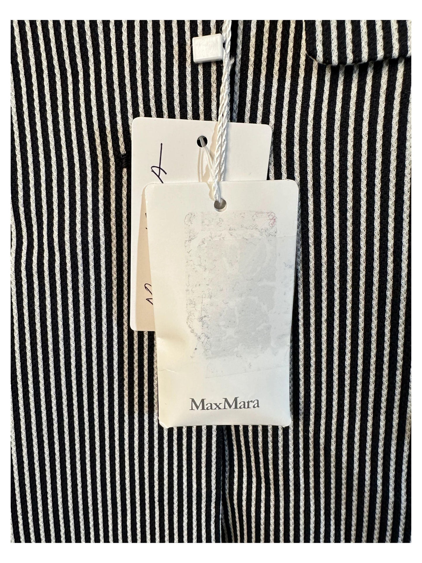 Max Mara Paste Blazer Double Breasted Striped Women's Size 0 Made In Italy